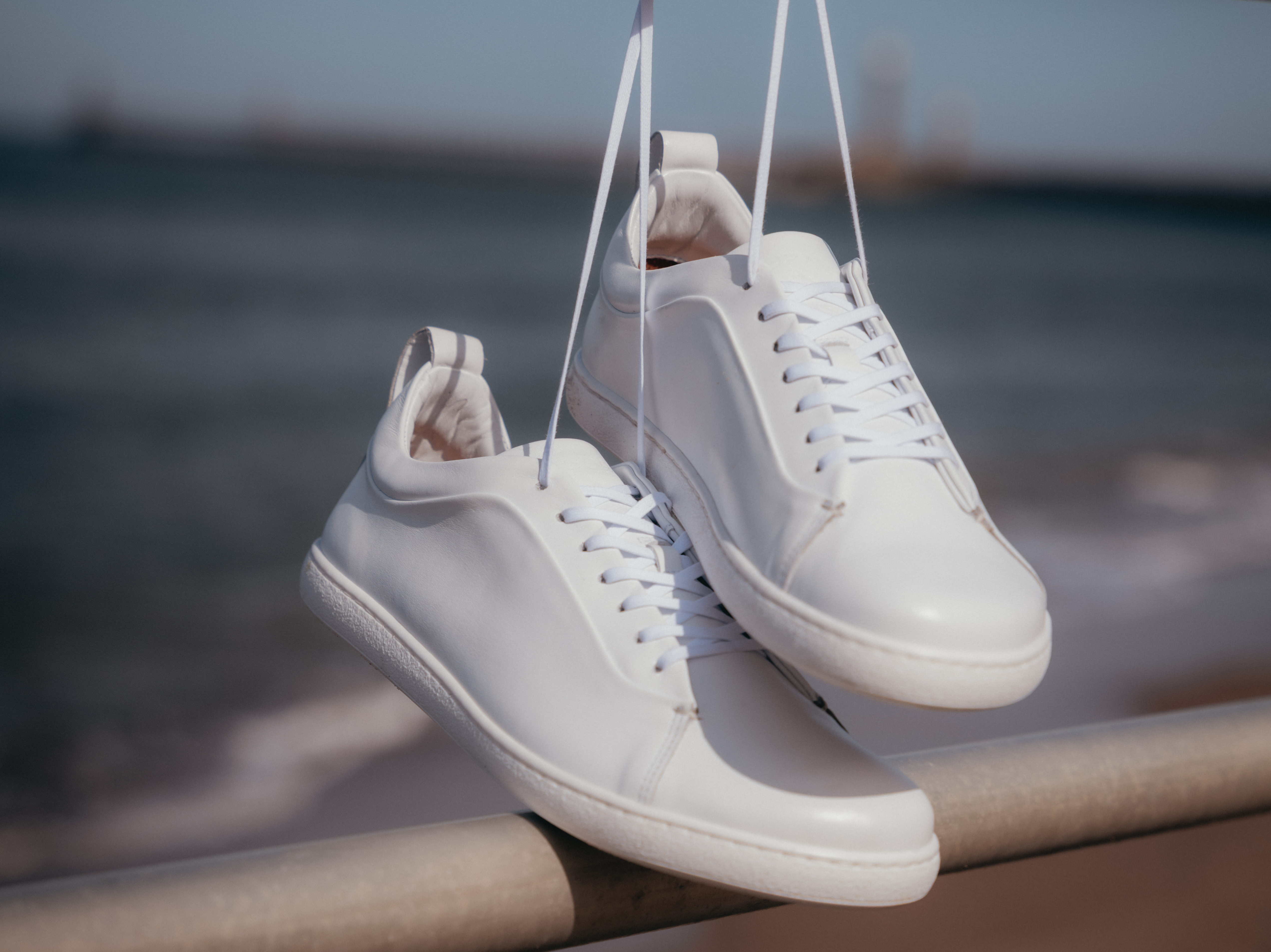 WALKLEY Barefoot Low Top White Calfskin Leather Sneaker - Ready To Ship - GORAL