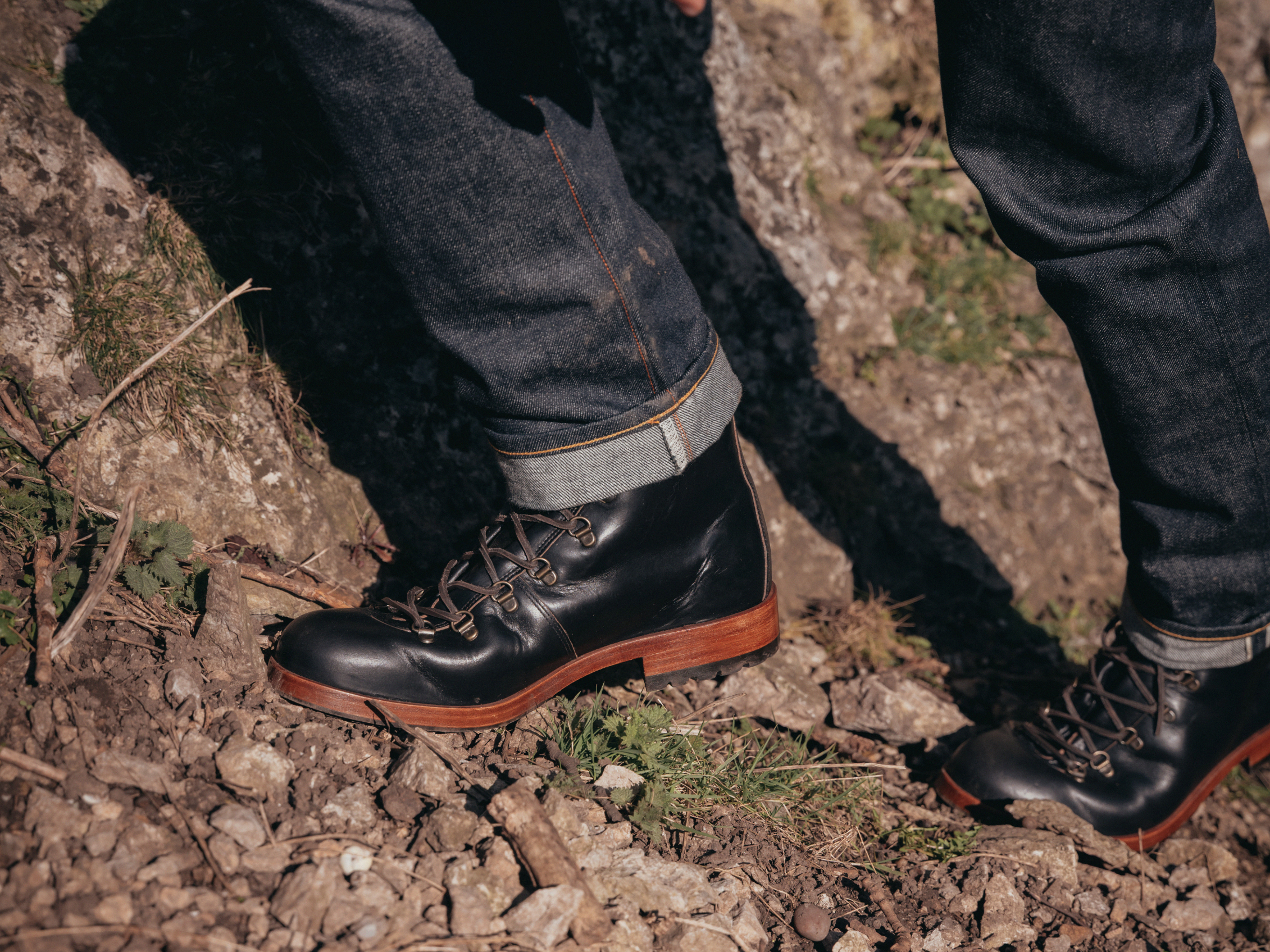 The HAROLD Hiking Boot - Horween Dark Brown Leather - GORAL