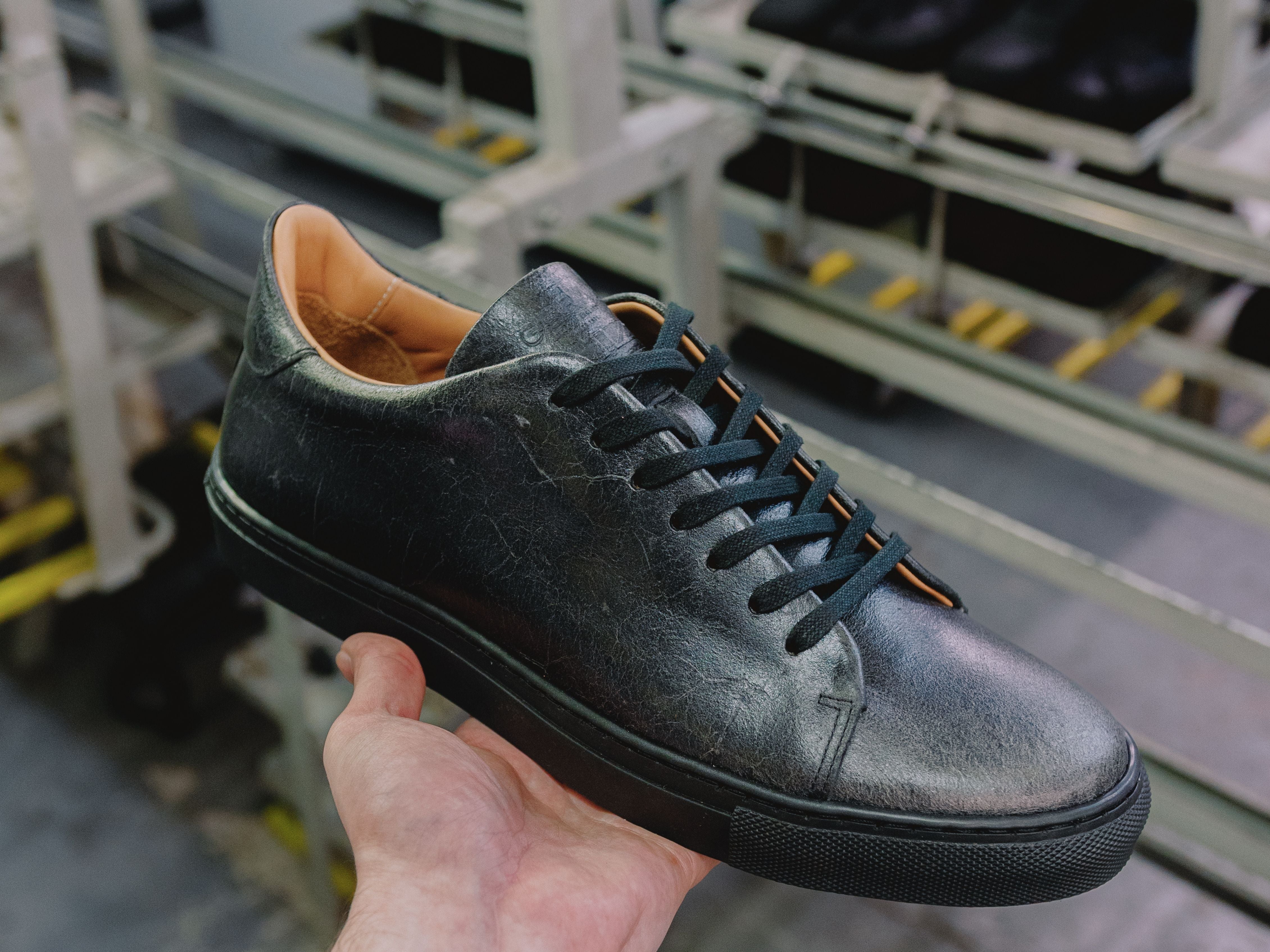 The Mellor II Sneaker - Charles F Stead Crazy Cow Black