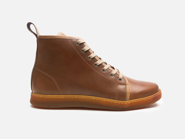Rose Anvil X GORAL SMUGS High Top Sneaker 2.0 - Shell Cordovan Bourbon - GORAL