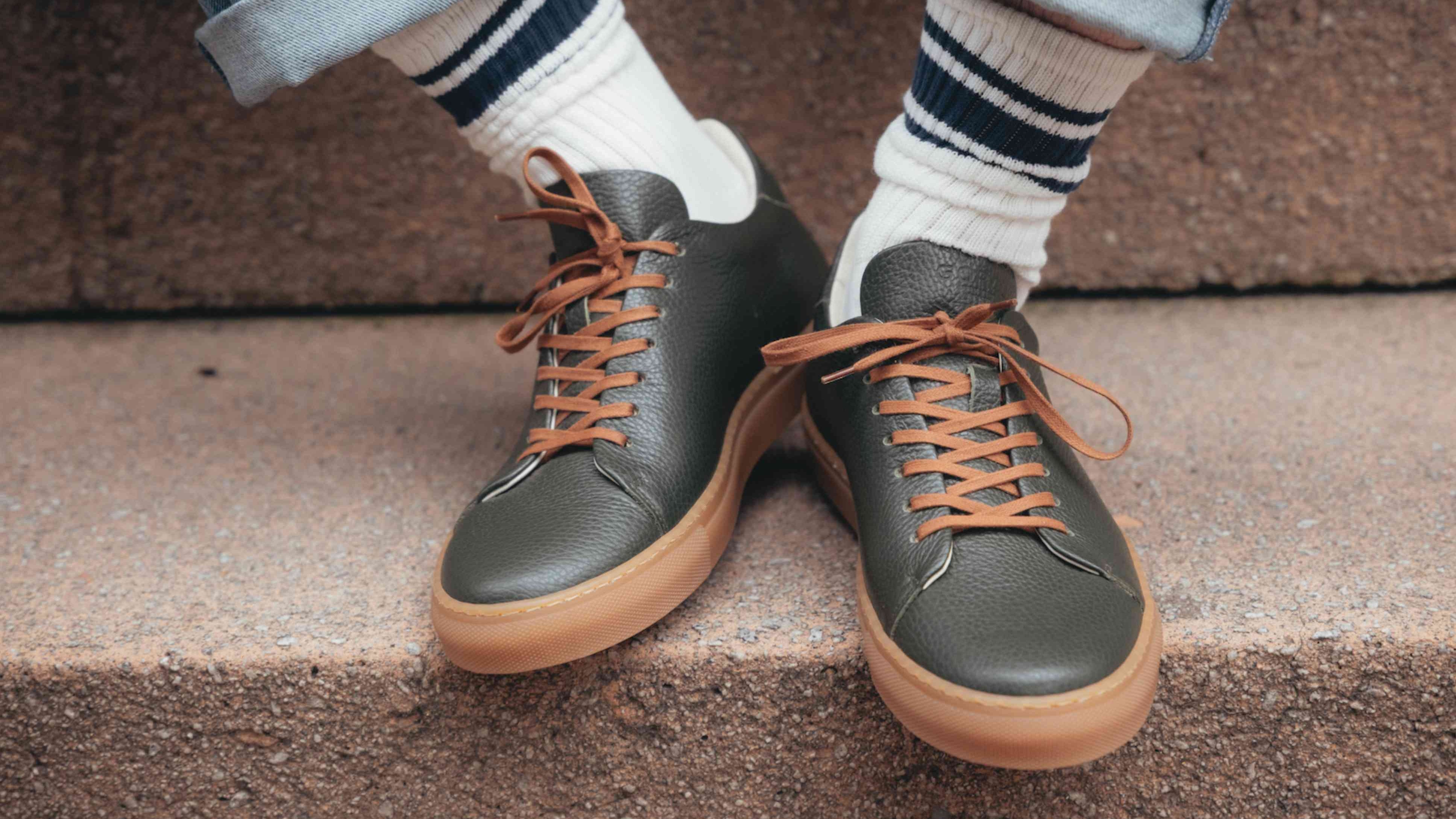 The Mellor II Sneaker - Mastrotto Adria Green Leather - Ready To Ship - GORAL