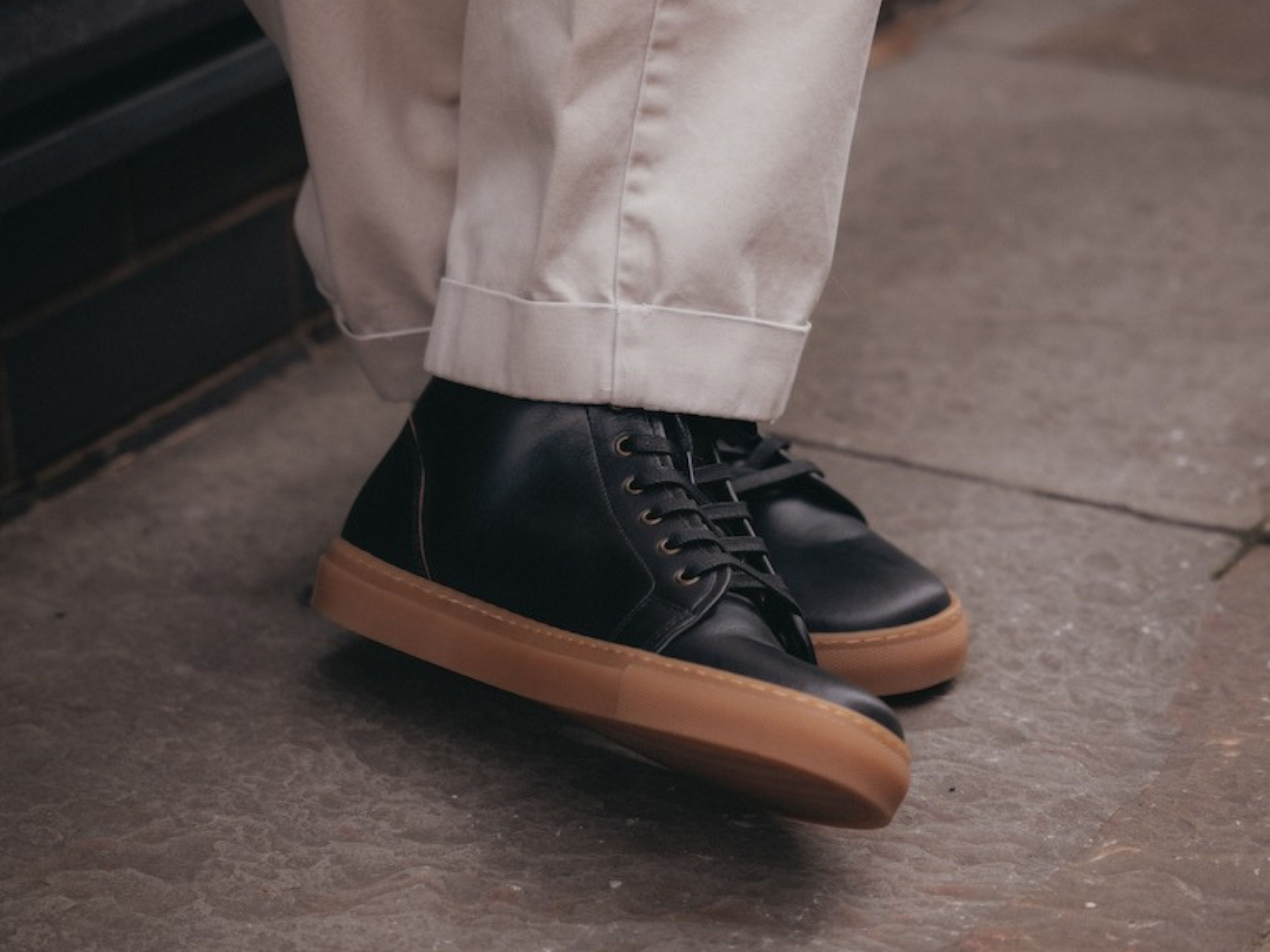 Rose Anvil X GORAL SMUGS High Top Sneaker 2.0 - Horween Black Ready To Ship - GORAL