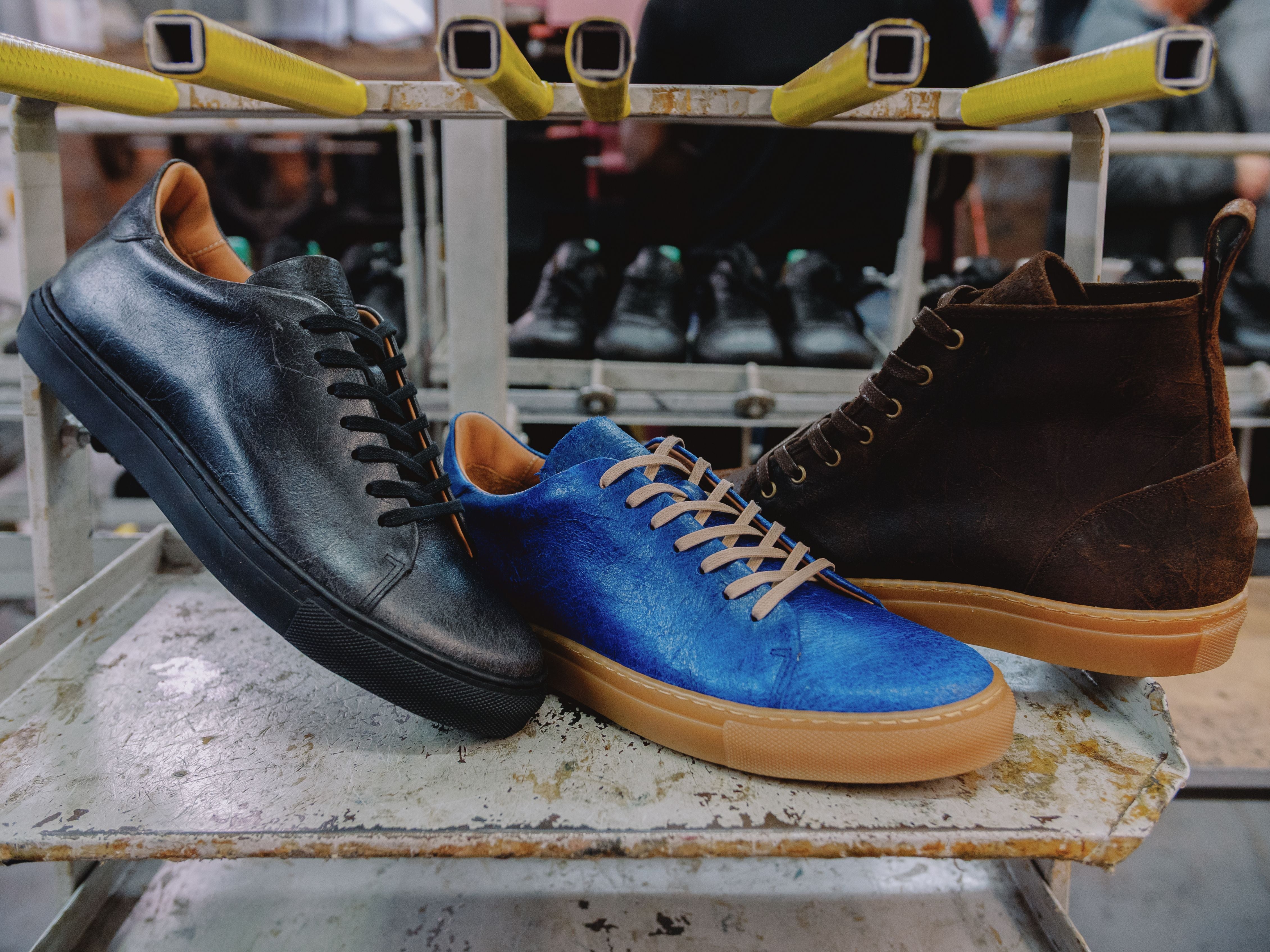 The Mellor II Sneaker - Charles F Stead Crazy Cow Black