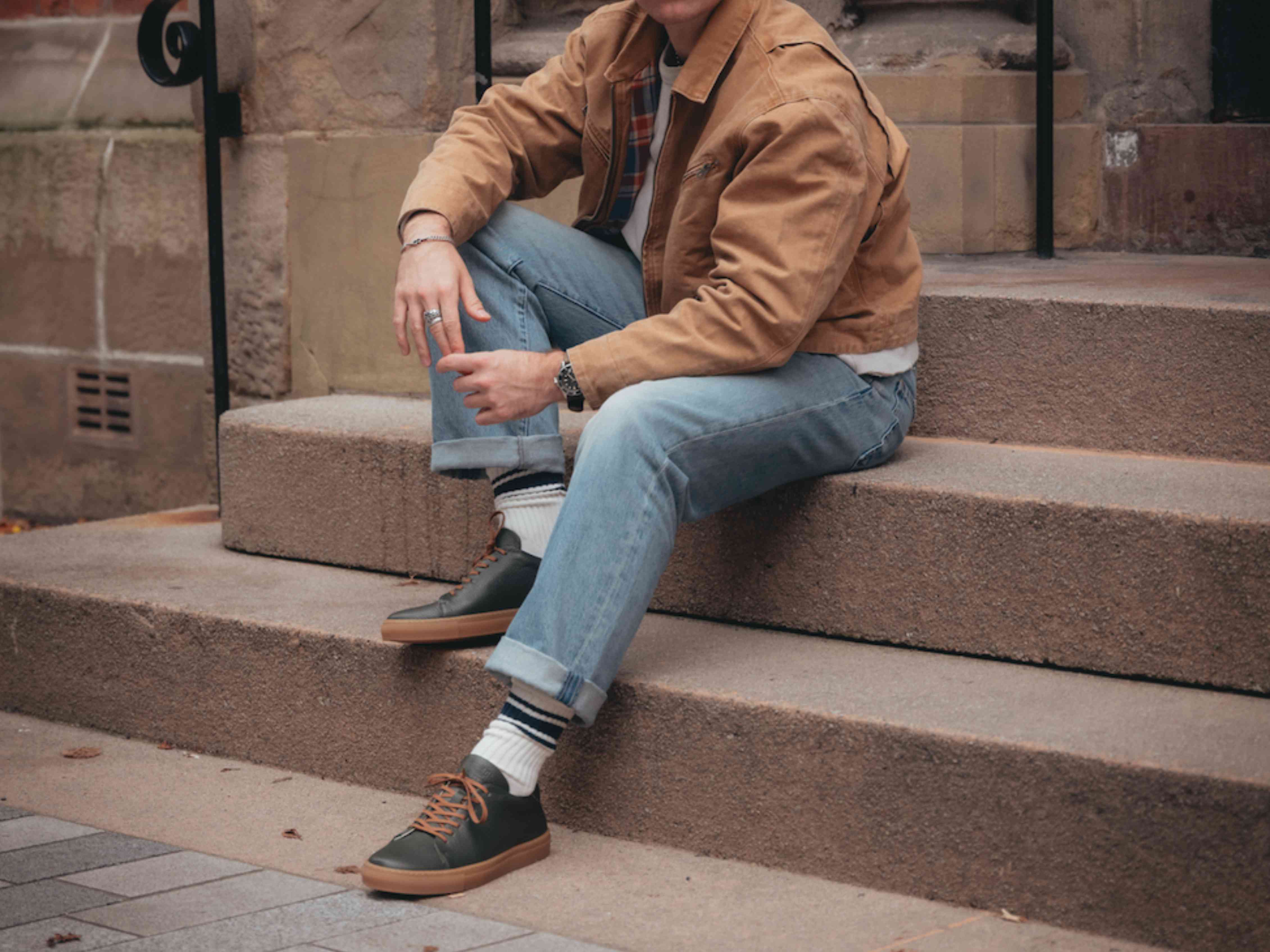 The Mellor II Sneaker - Mastrotto Adria Green Leather - Ready To Ship - GORAL