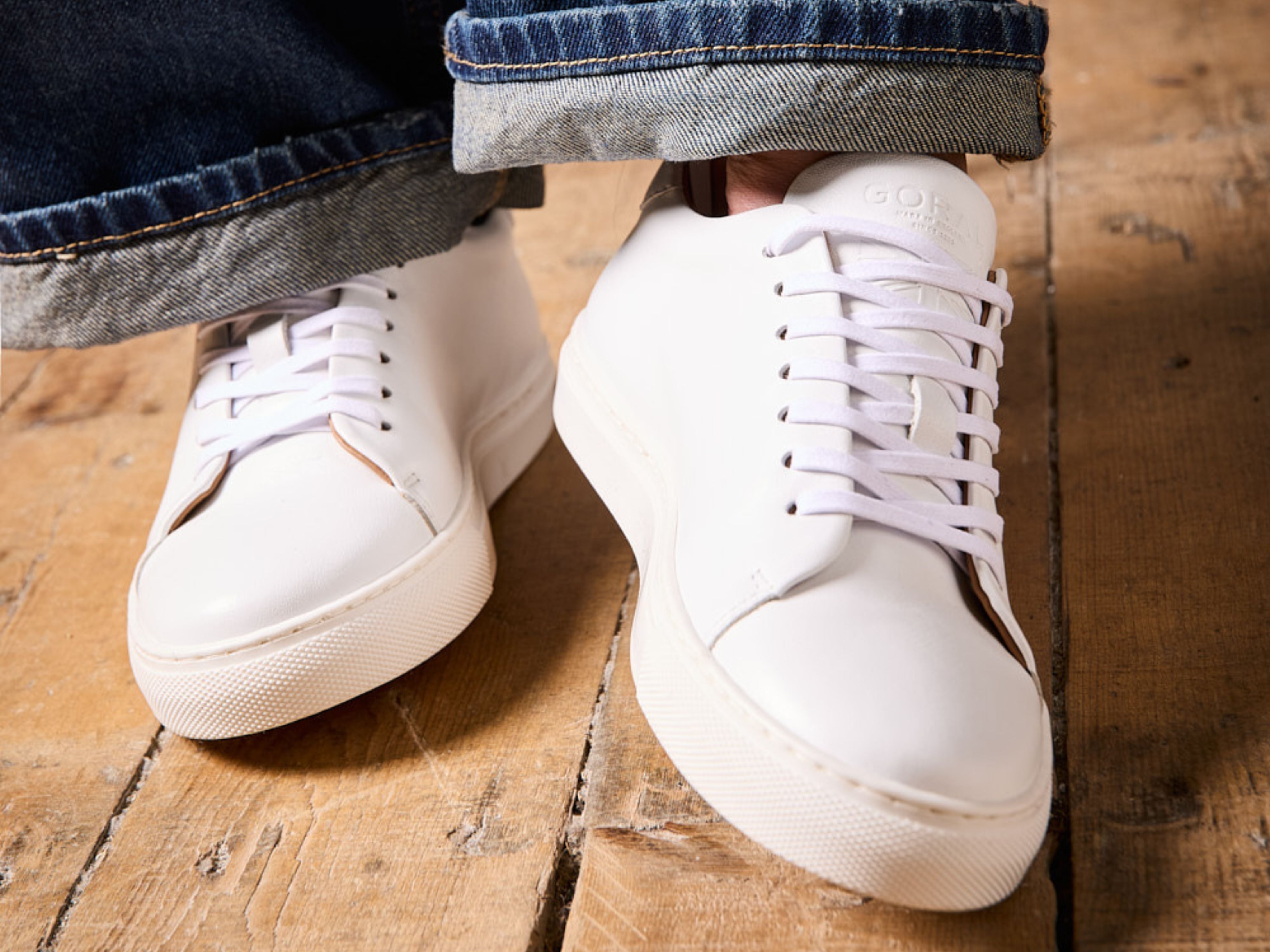 The Mellor II Sneakers - Calfskin Nappa White Leather (Womens) - GORAL