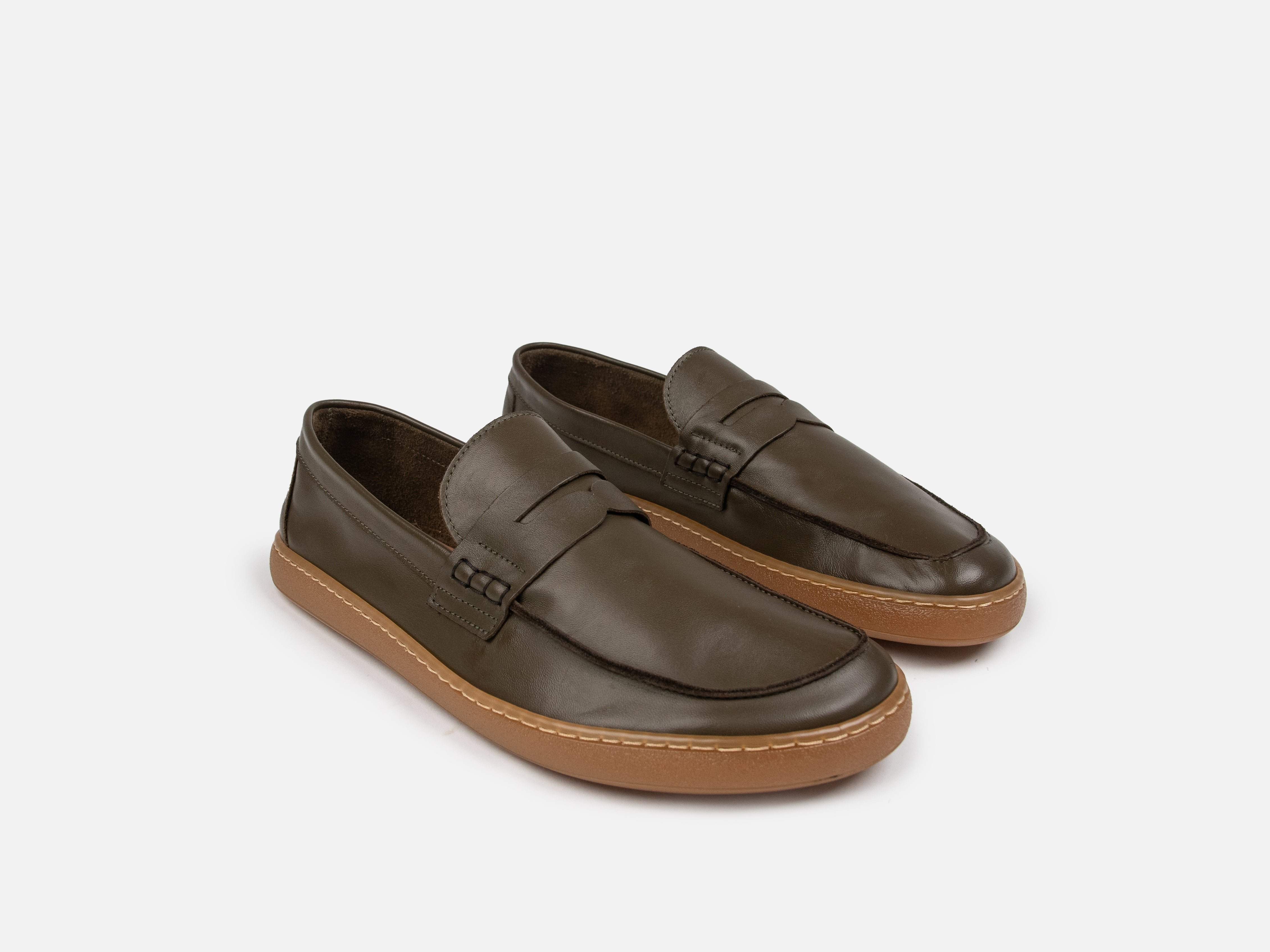 Barefoot Loafer - Green Calfskin Nappa Leather - GORAL
