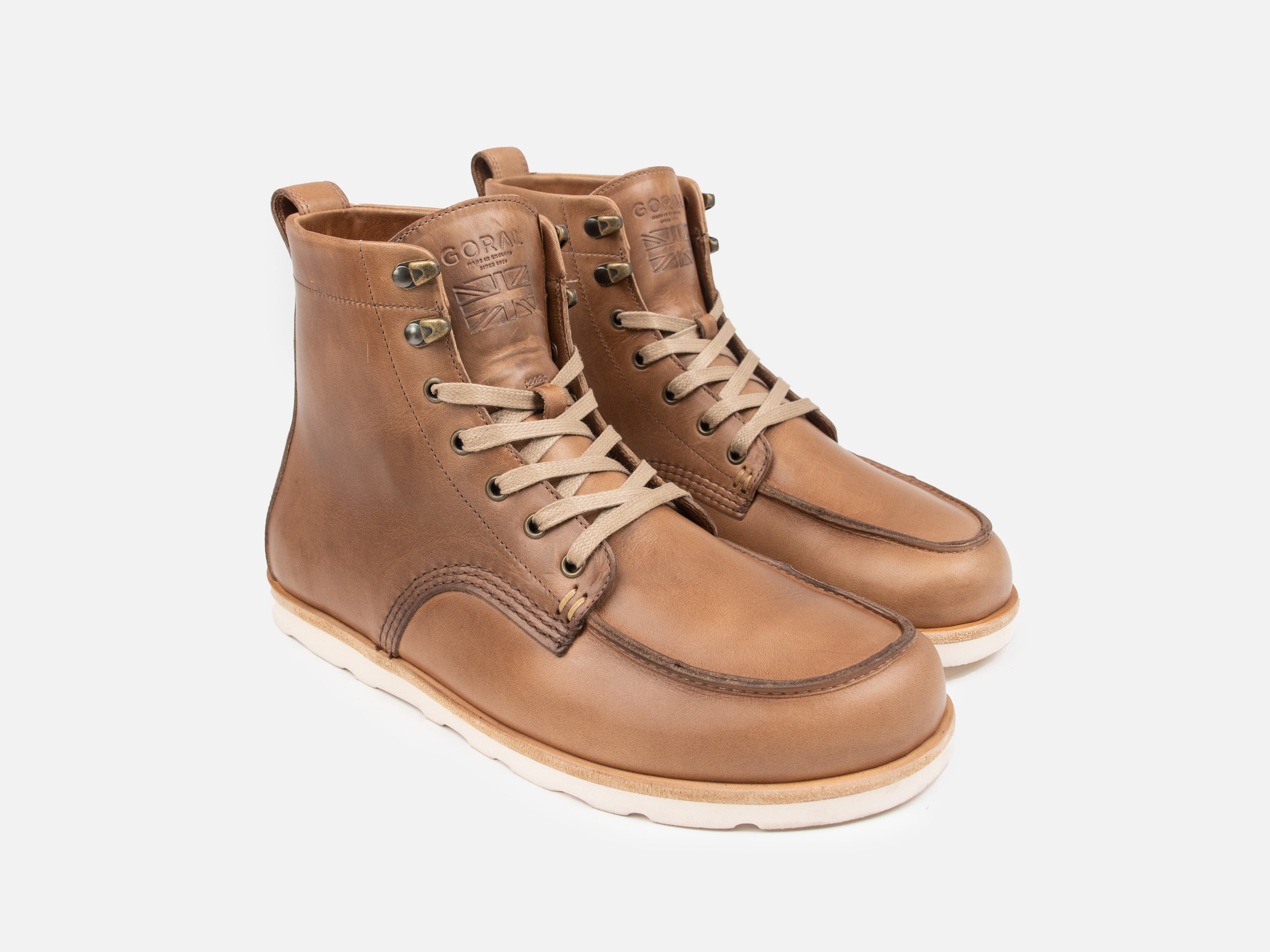 Barefoot Apron Boot - Natural Horween Chromexcel Leather - GORAL