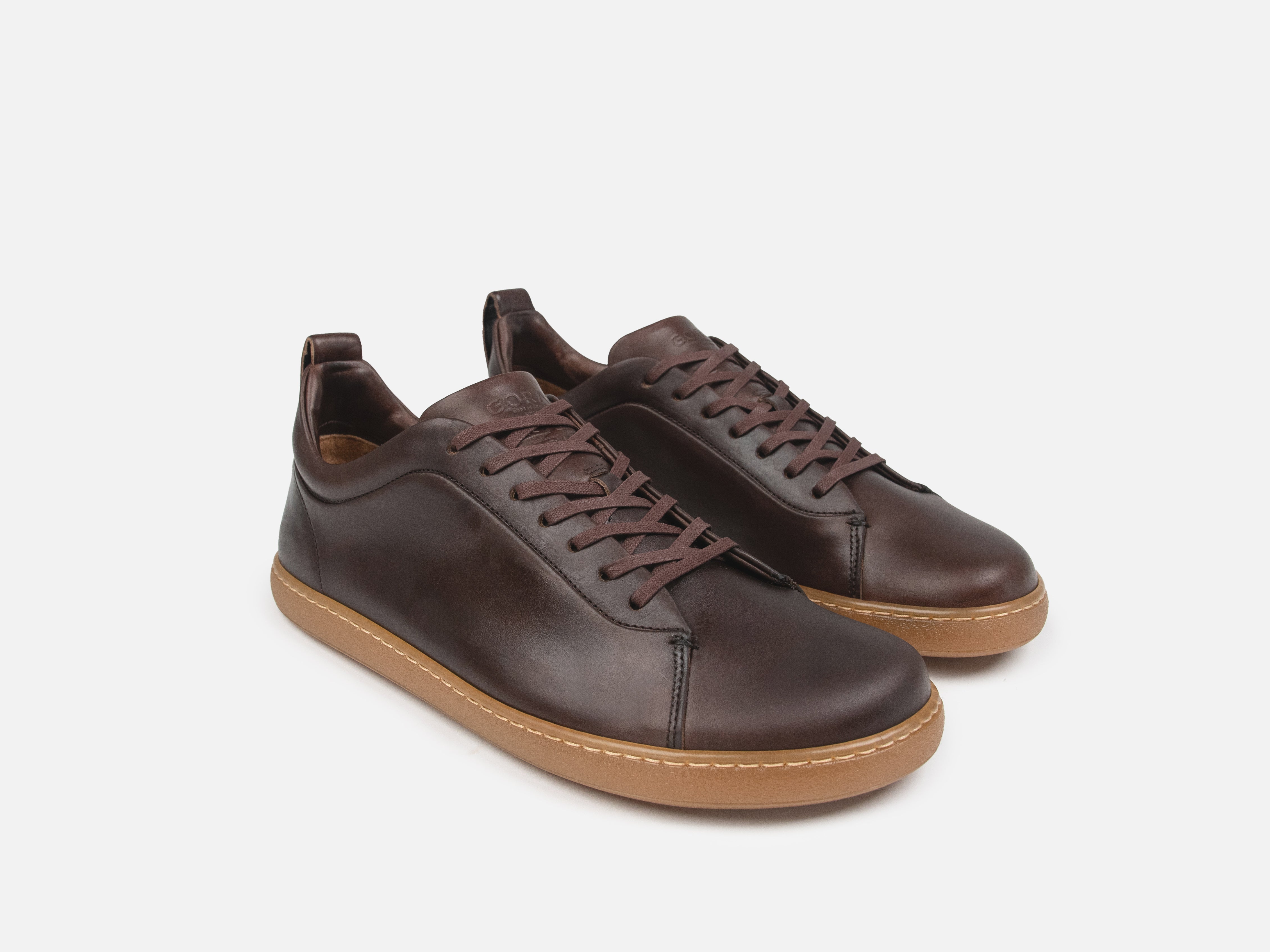 WALKLEY Barefoot Low Top Horween Dark Brown Leather Sneaker - GORAL