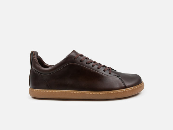 WALKLEY Barefoot Low Top Horween Dark Brown Leather Sneaker - GORAL