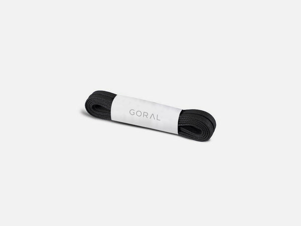 Black Waxed Cotton Flat Laces - 140cm - GORAL