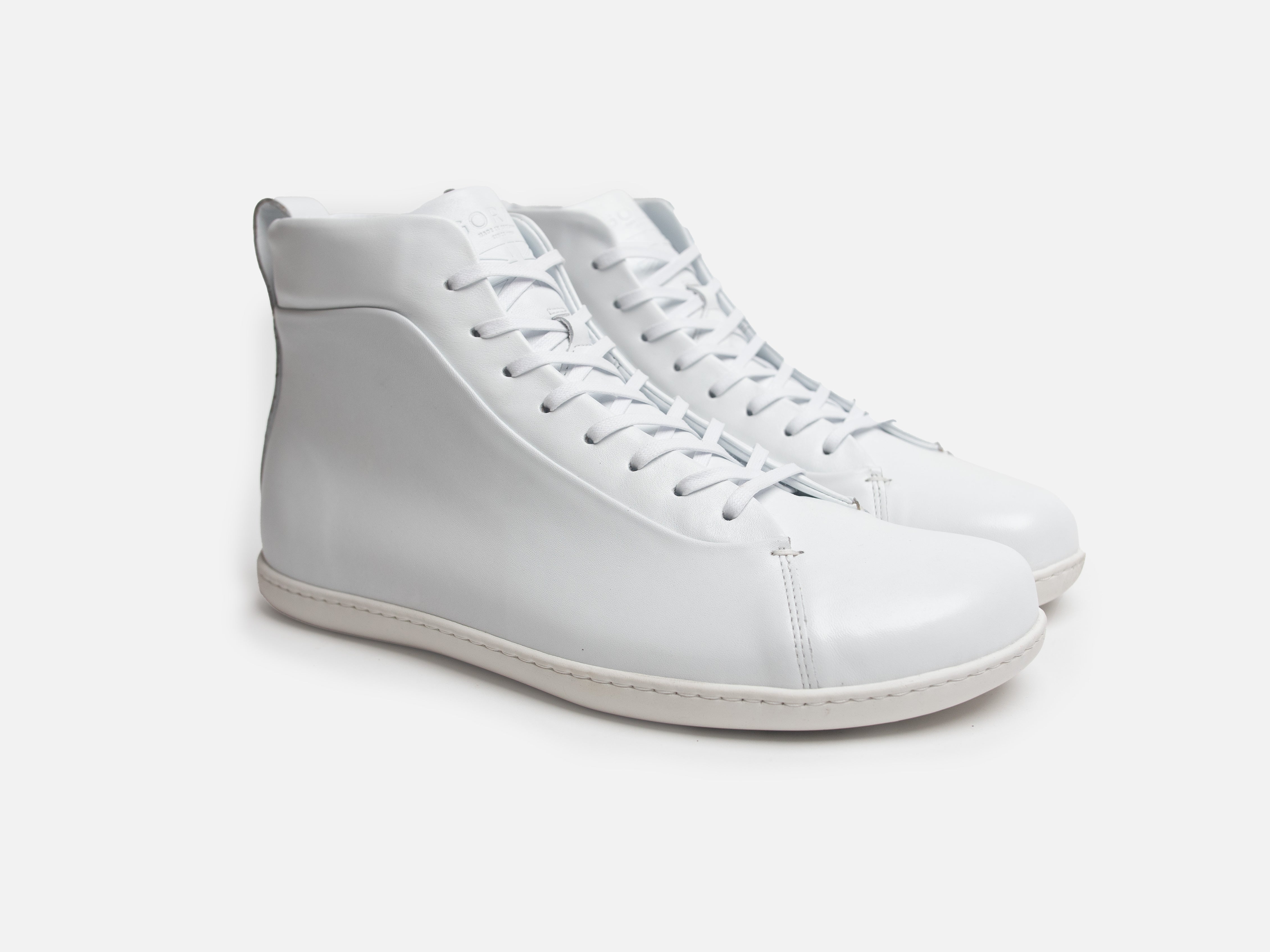 Rose Anvil X GORAL SMUGS Barefoot High Top White Calfskin Leather Sneaker PRE-ORDER - GORAL
