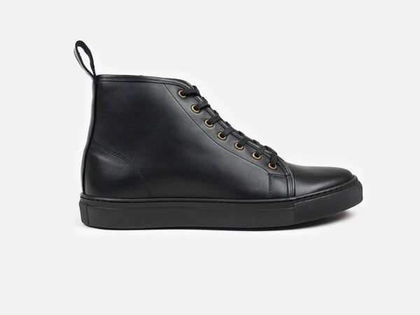 Rose Anvil X GORAL SMUGS High Top Sneaker 2.0 - Calfskin Nappa Black Leather PRE-ORDER - GORAL
