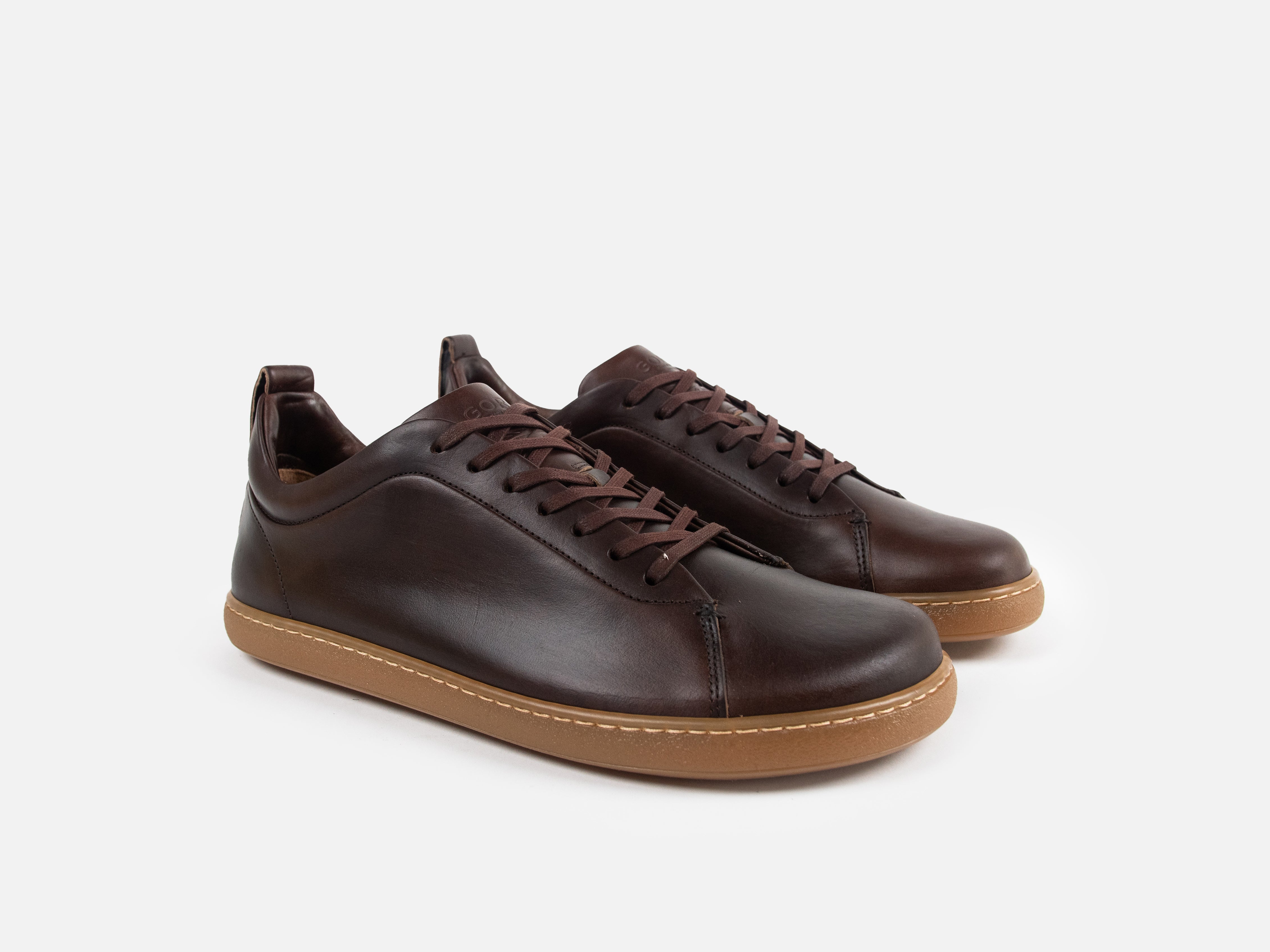 WALKLEY Barefoot Low Top Horween Dark Brown Leather Sneaker - GORAL