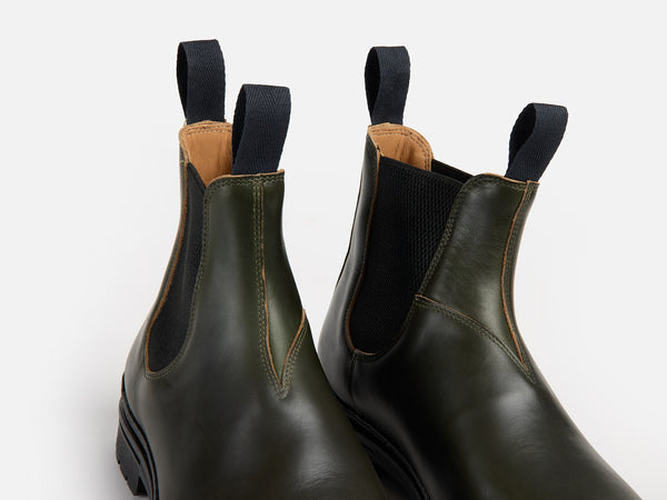 The Baslow Chelsea Boot - Horween Chromexcel Forest Green Leather - GORAL
