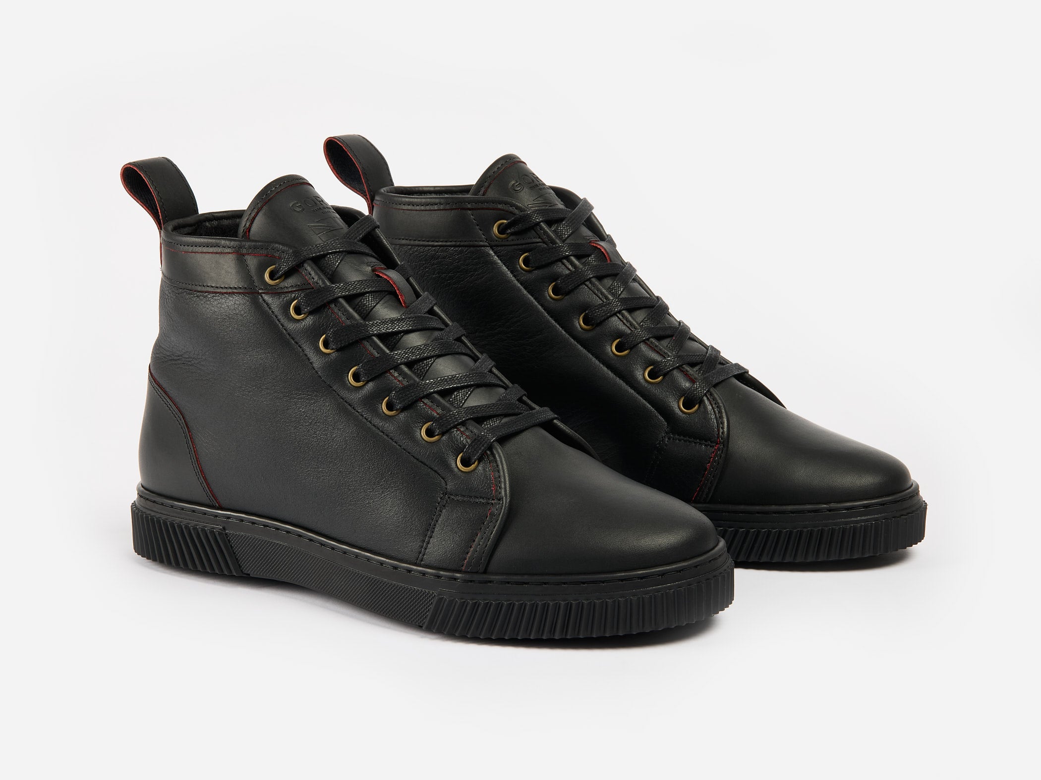 Rose Anvil x GORAL MUGGS 2.0 High Top Shearling Sneakers - Blood Core Leather Winter Sole PRE-ORDER - GORAL
