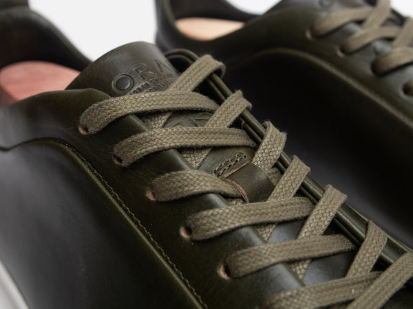 Rose Anvil X GORAL SMUGS Barefoot Low Top Horween Forest Green Leather Sneaker PRE-ORDER - GORAL