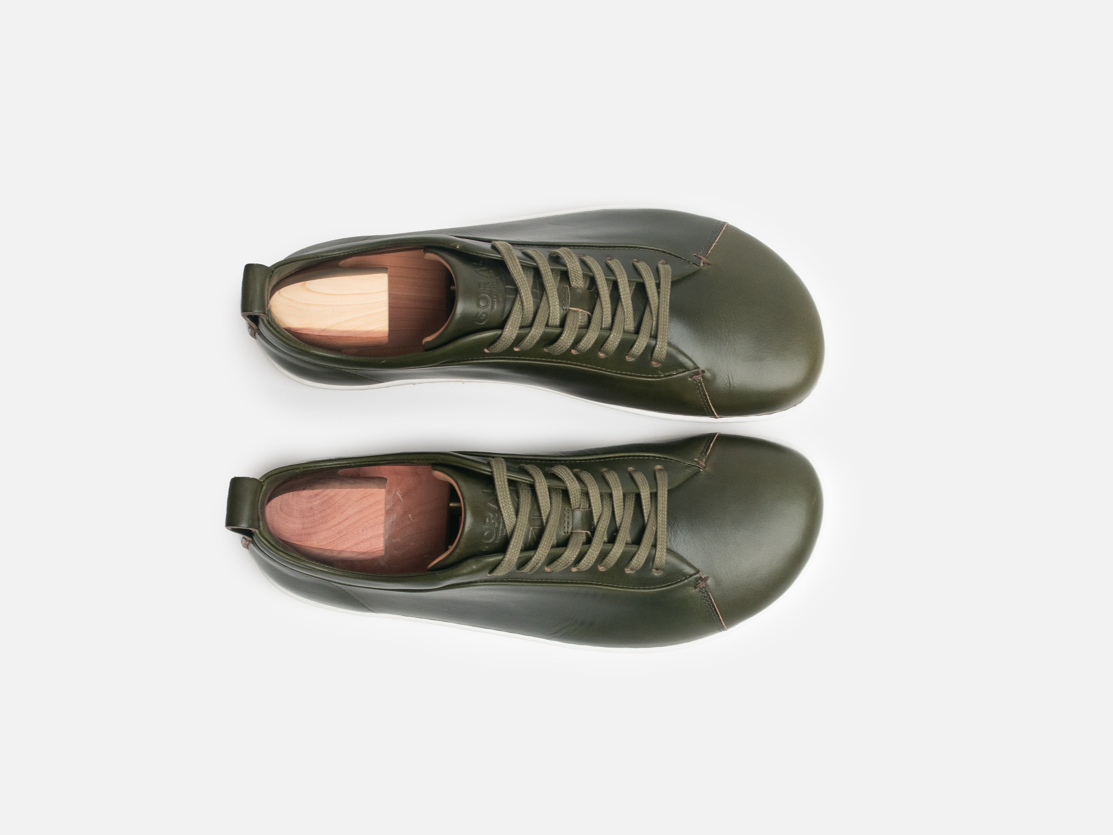Rose Anvil X GORAL SMUGS Barefoot Low Top Horween Forest Green Leather Sneaker PRE-ORDER - GORAL
