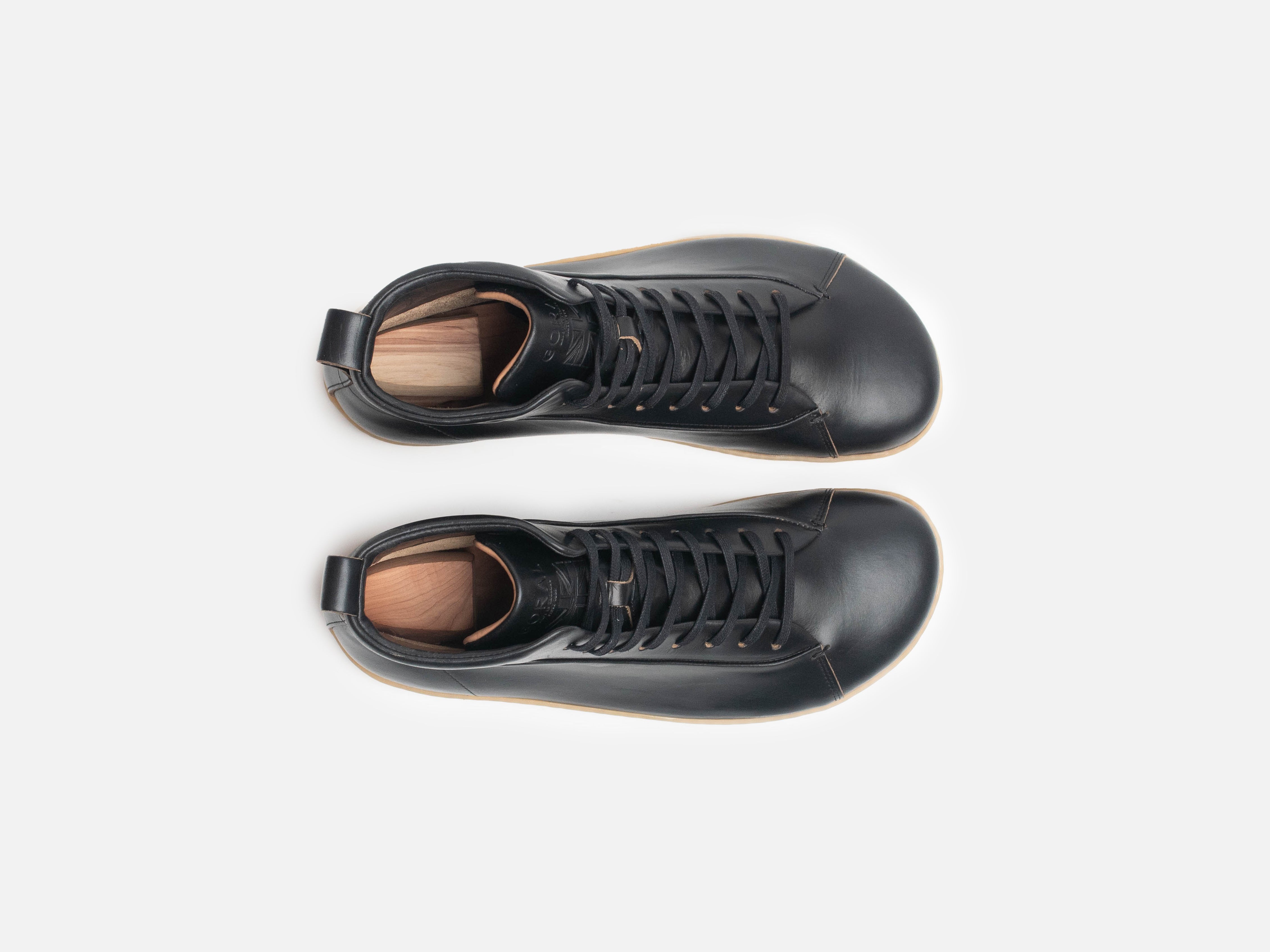Rose Anvil X GORAL SMUGS Barefoot High Top Horween Black Leather Sneaker PRE-ORDER - GORAL