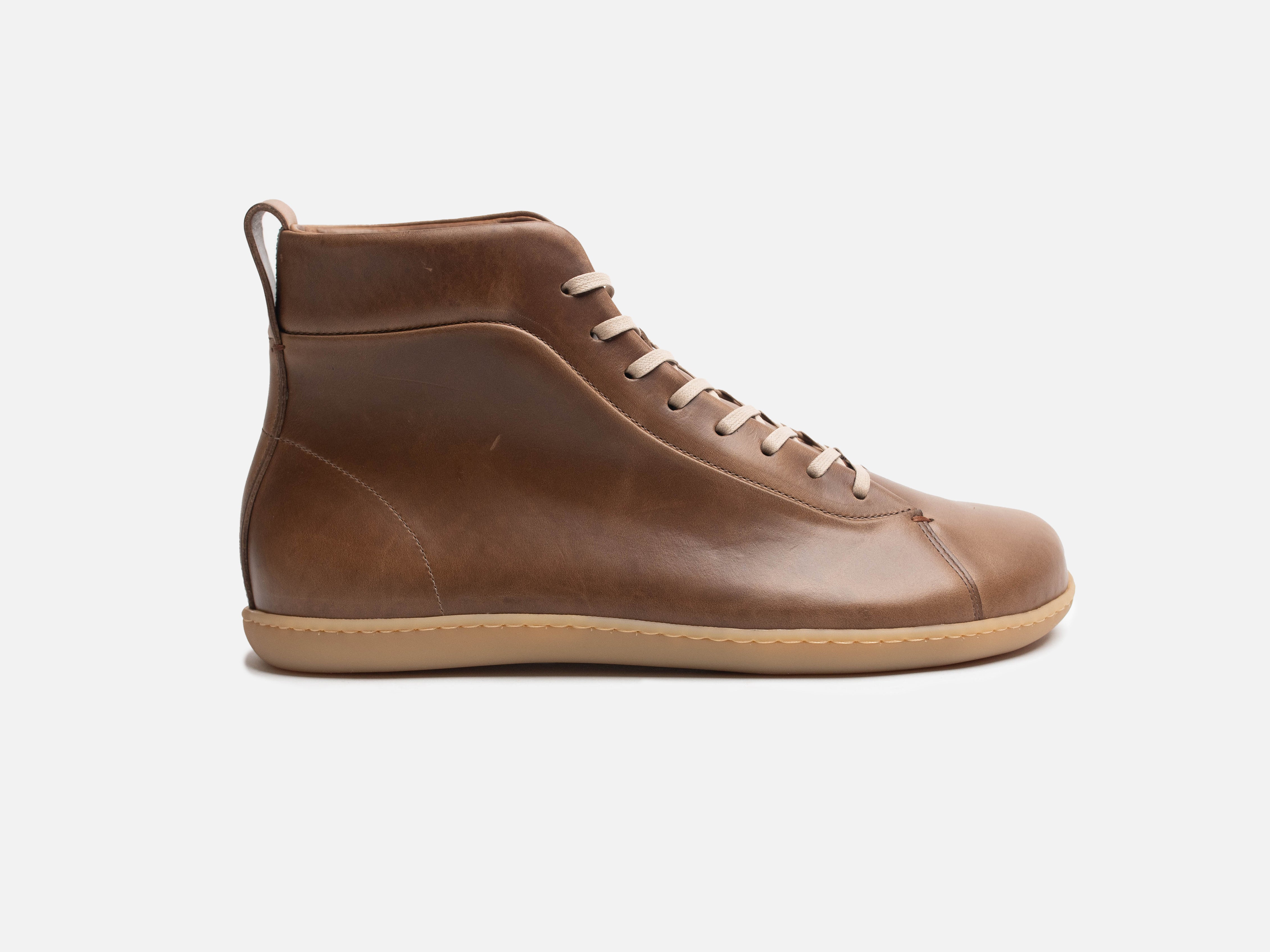 Rose Anvil X GORAL SMUGS Barefoot High Top Horween Natural Leather Sneaker PRE-ORDER - GORAL