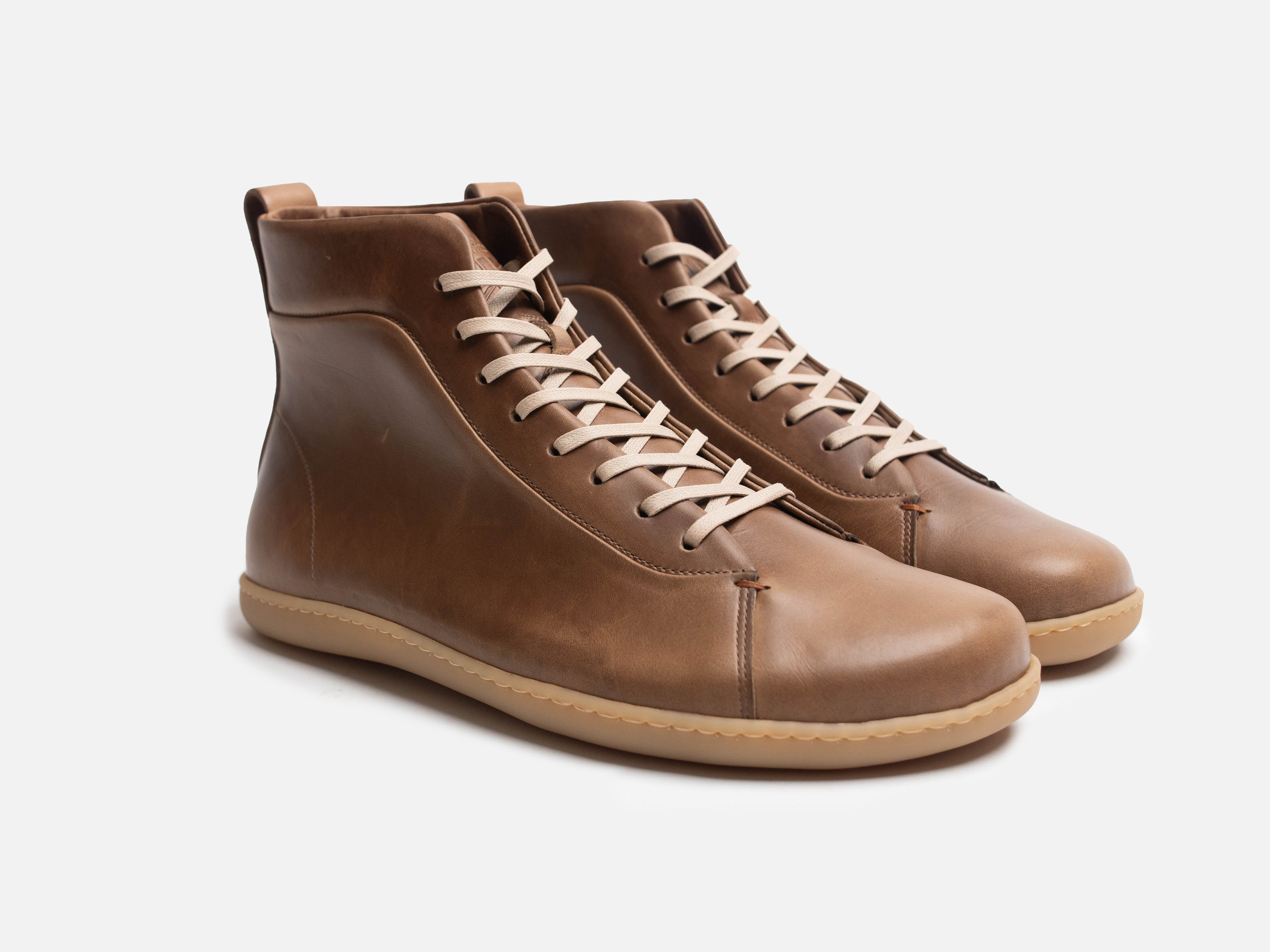 Rose Anvil X GORAL SMUGS Barefoot High Top Horween Natural Leather Sneaker PRE-ORDER - GORAL