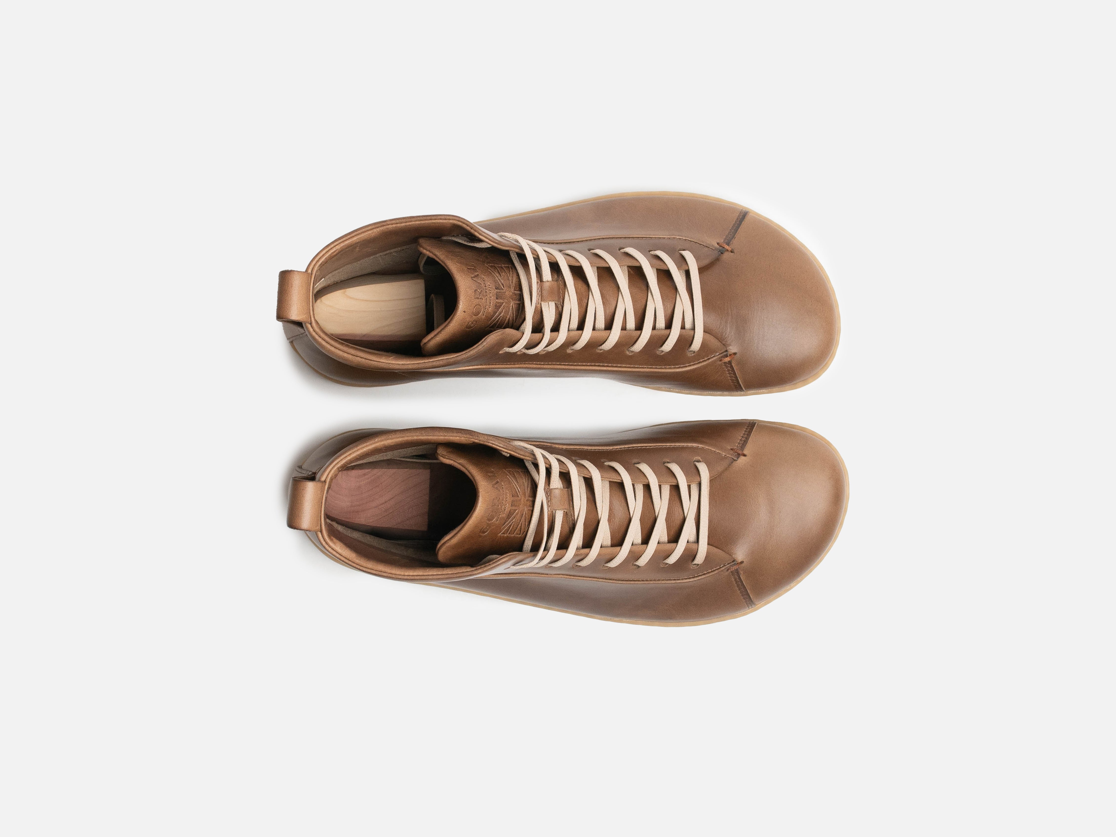Rose Anvil X GORAL SMUGS Barefoot High Top Horween Natural Leather Sneaker PRE-ORDER - GORAL