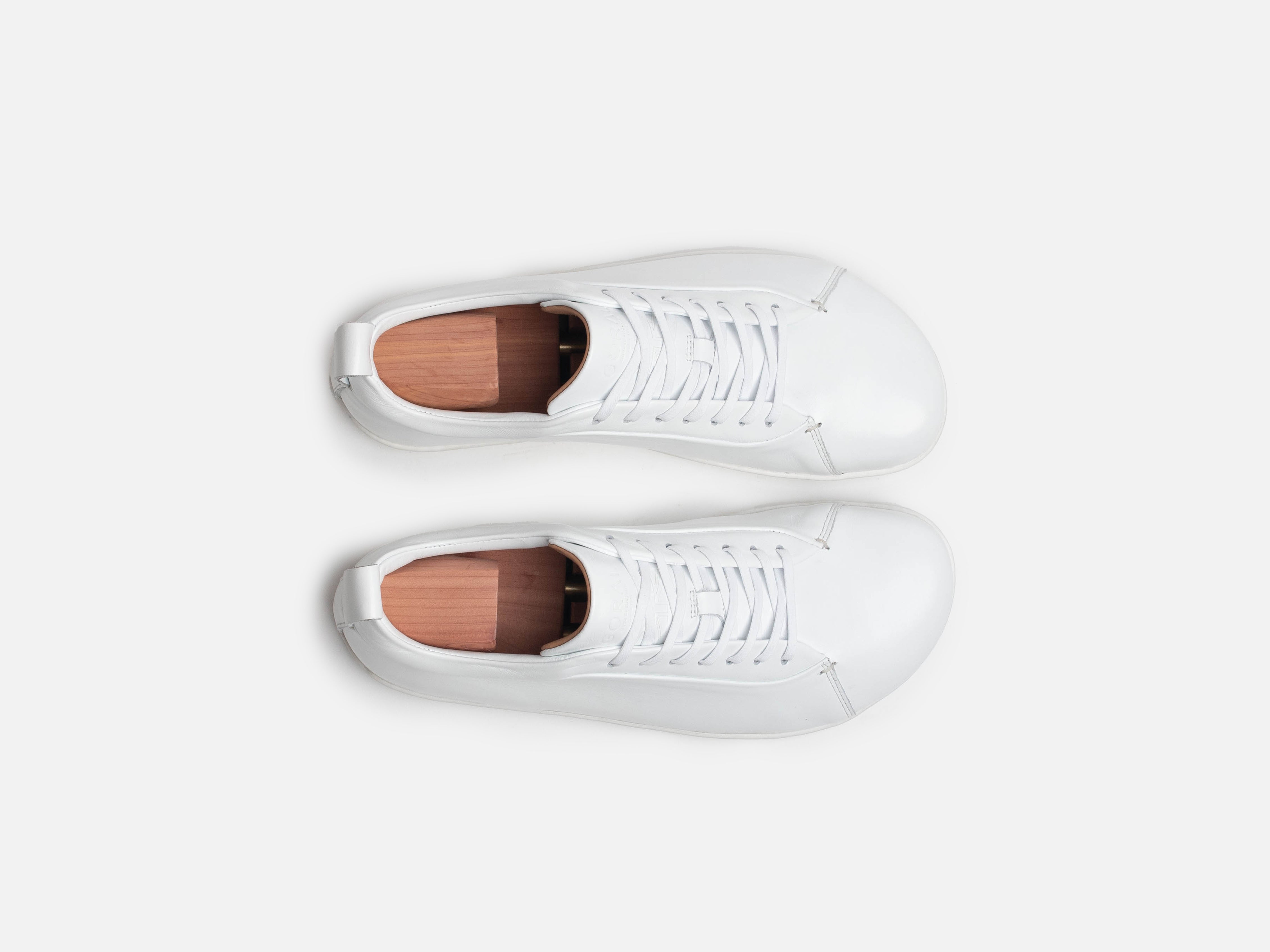 Rose Anvil X GORAL SMUGS Barefoot Low Top White Calfskin Leather Sneaker PRE-ORDER - GORAL