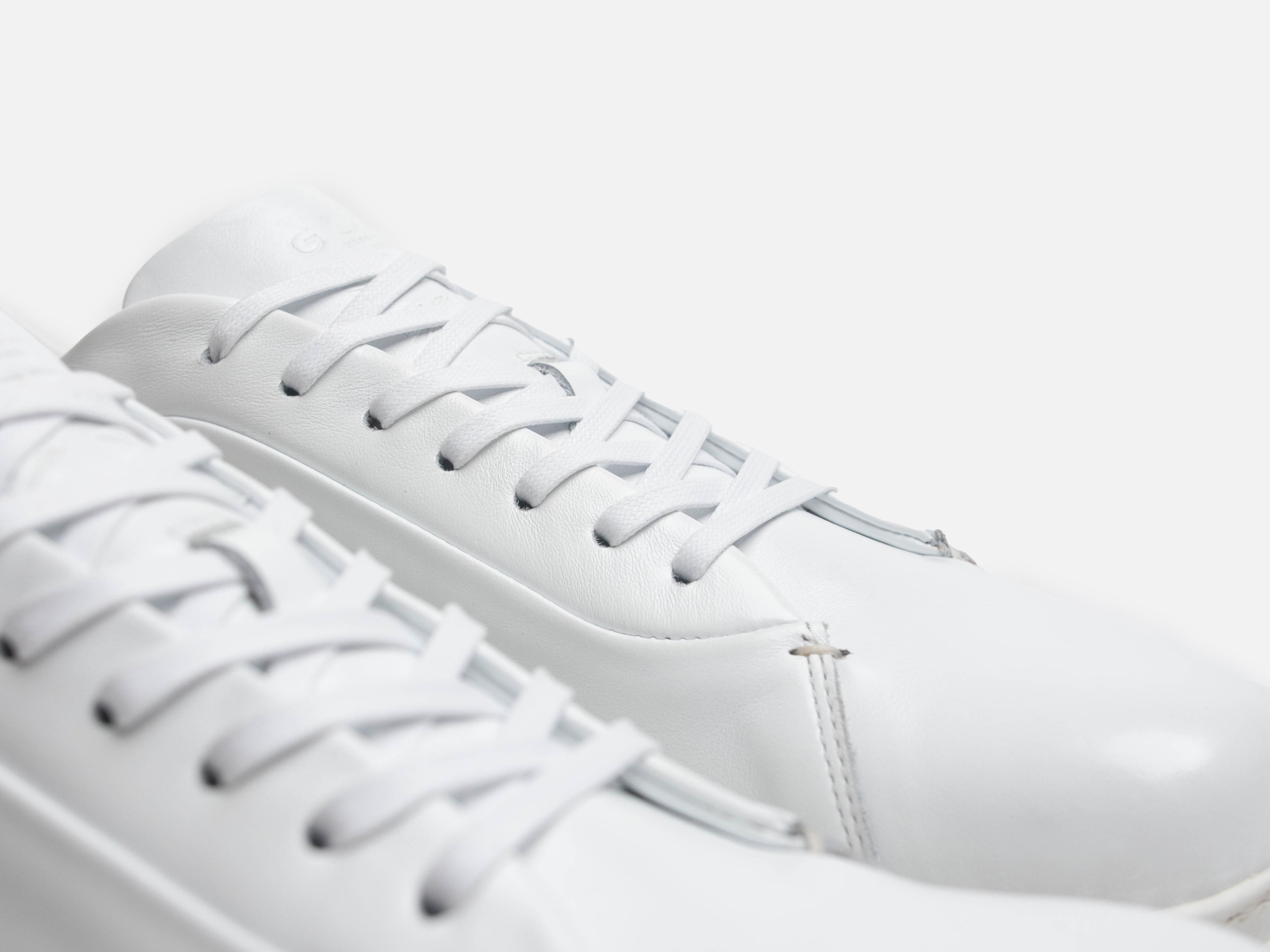 Rose Anvil X GORAL SMUGS Barefoot Low Top White Calfskin Leather Sneaker PRE-ORDER - GORAL