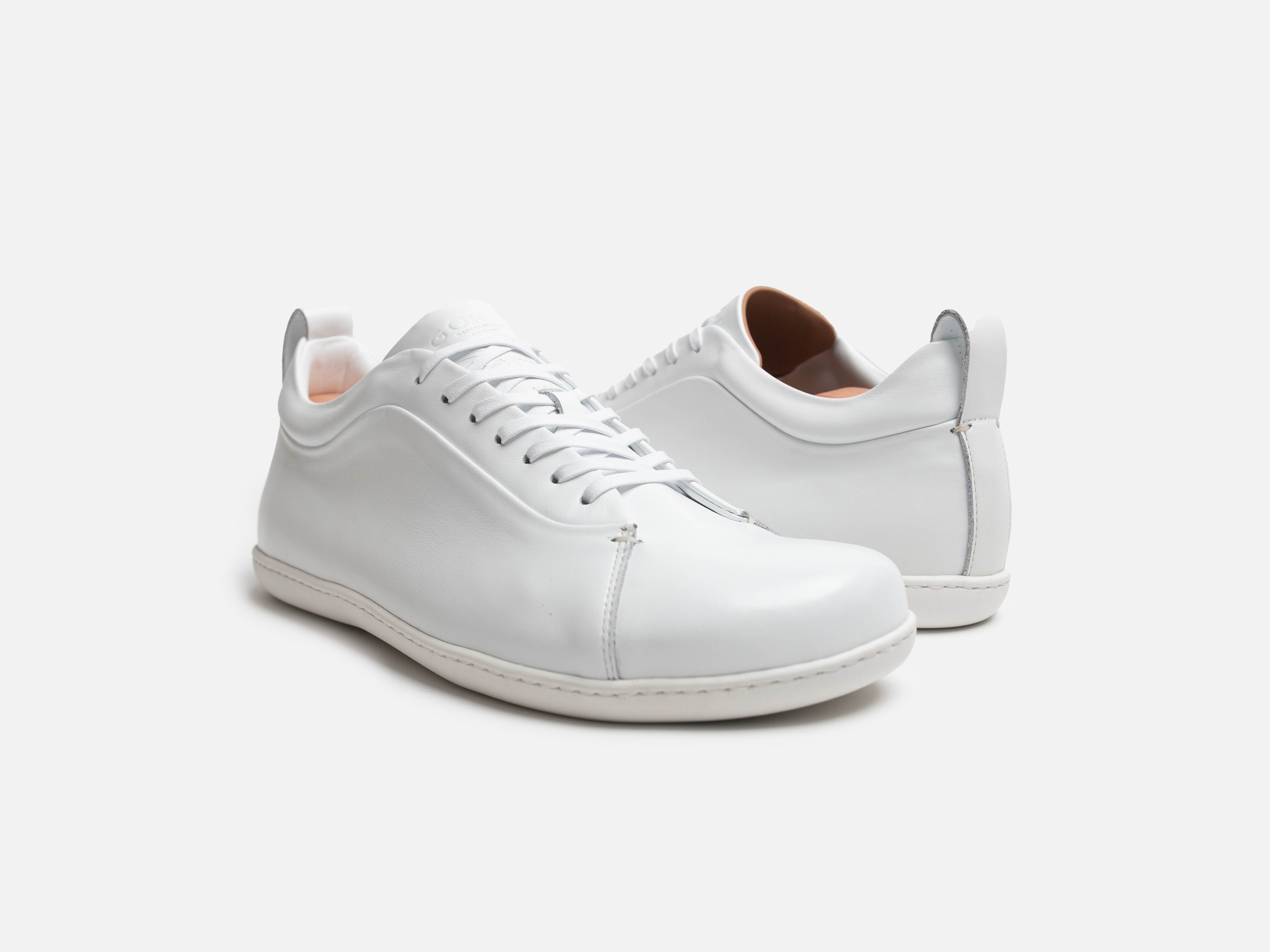 Rose Anvil X GORAL SMUGS Barefoot Low Top White Calfskin Leather Sneaker PRE-ORDER - GORAL