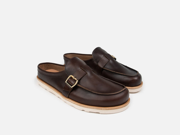 Barefoot Mules - Dark Brown Horween Chromexcel Leather - GORAL