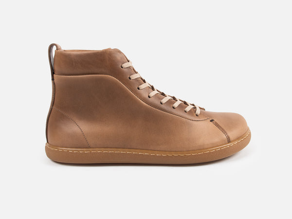 WALKLEY Barefoot High Top Horween Natural Leather Sneaker - GORAL