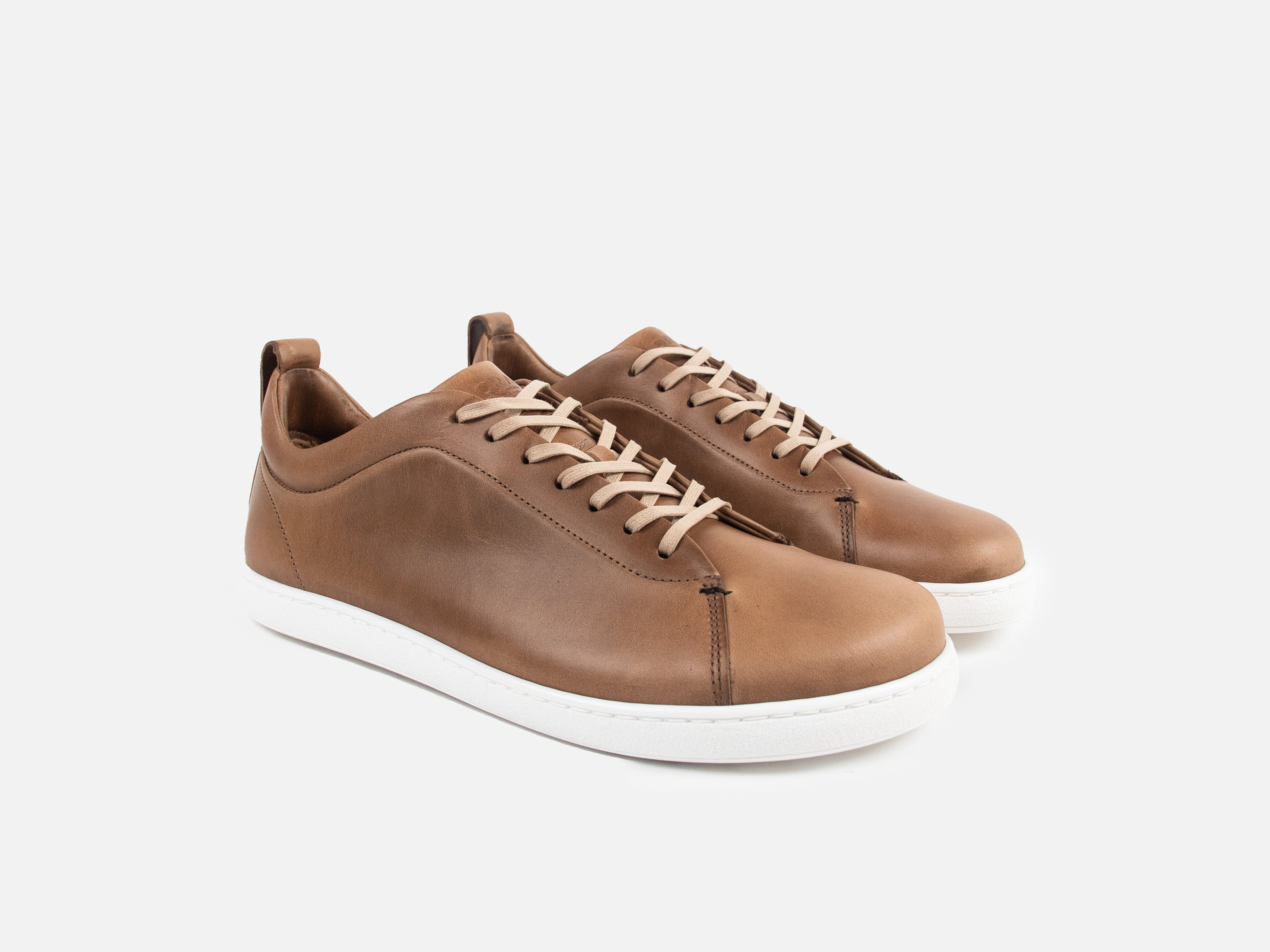 WALKLEY Barefoot Low Top Horween Natural Leather Sneaker - Ready To Ship - GORAL