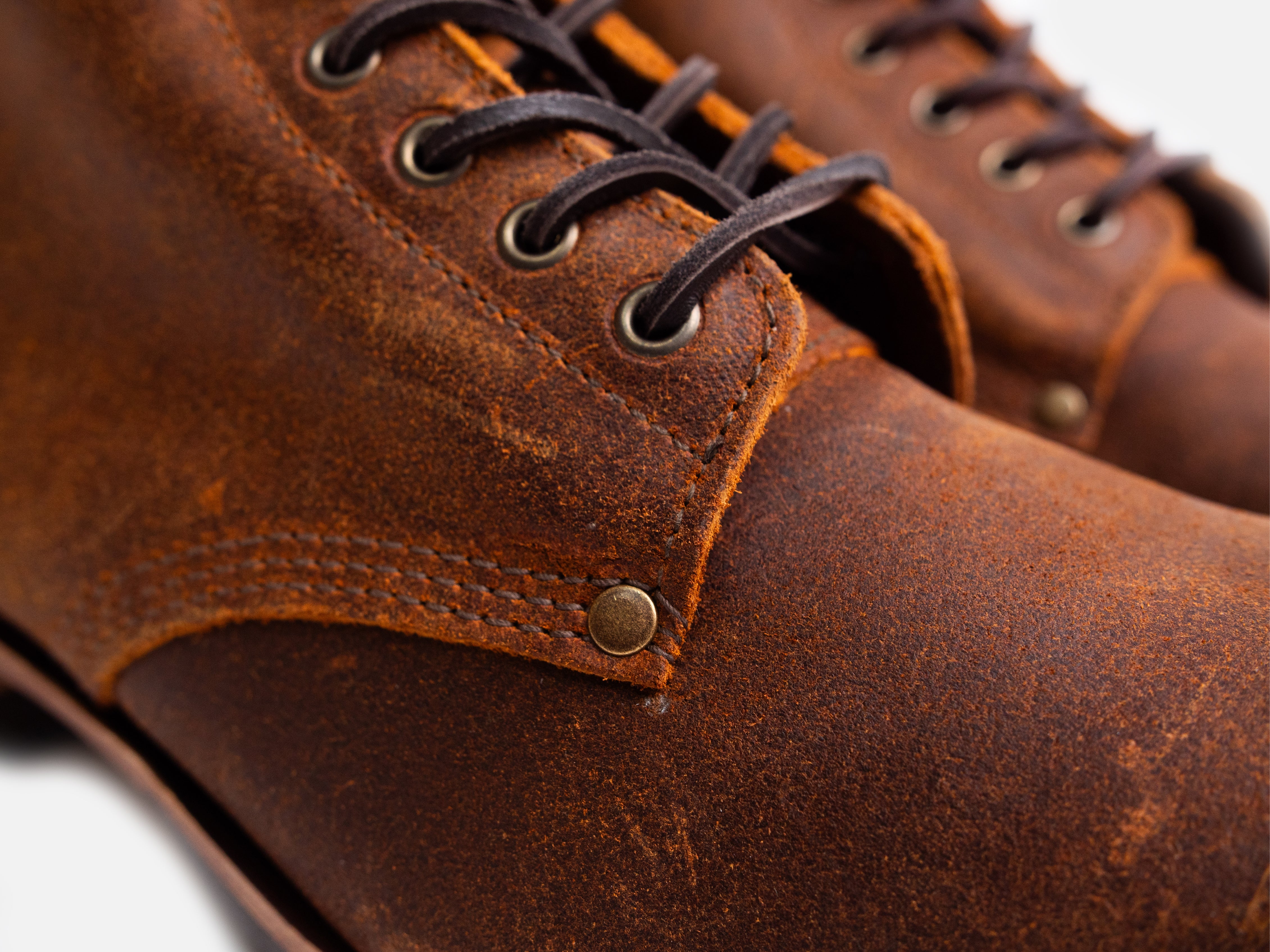 Bradwell WW1 Replica Brass Wire Construction Boot Waxy Commander Brown Wheatbuck PRE-ORDER - GORAL