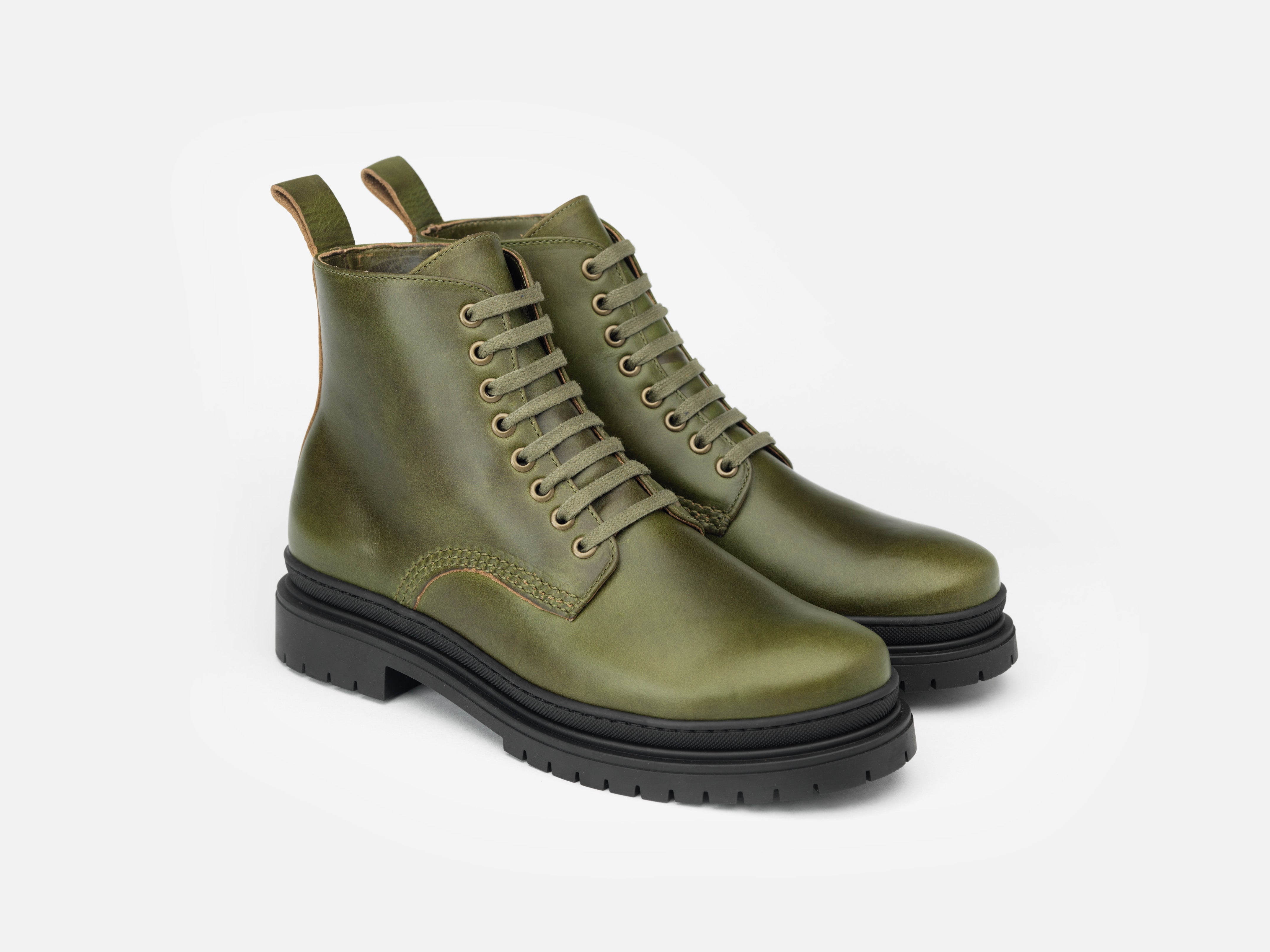 The Sharman Boot - Horween Forest Green Leather - GORAL
