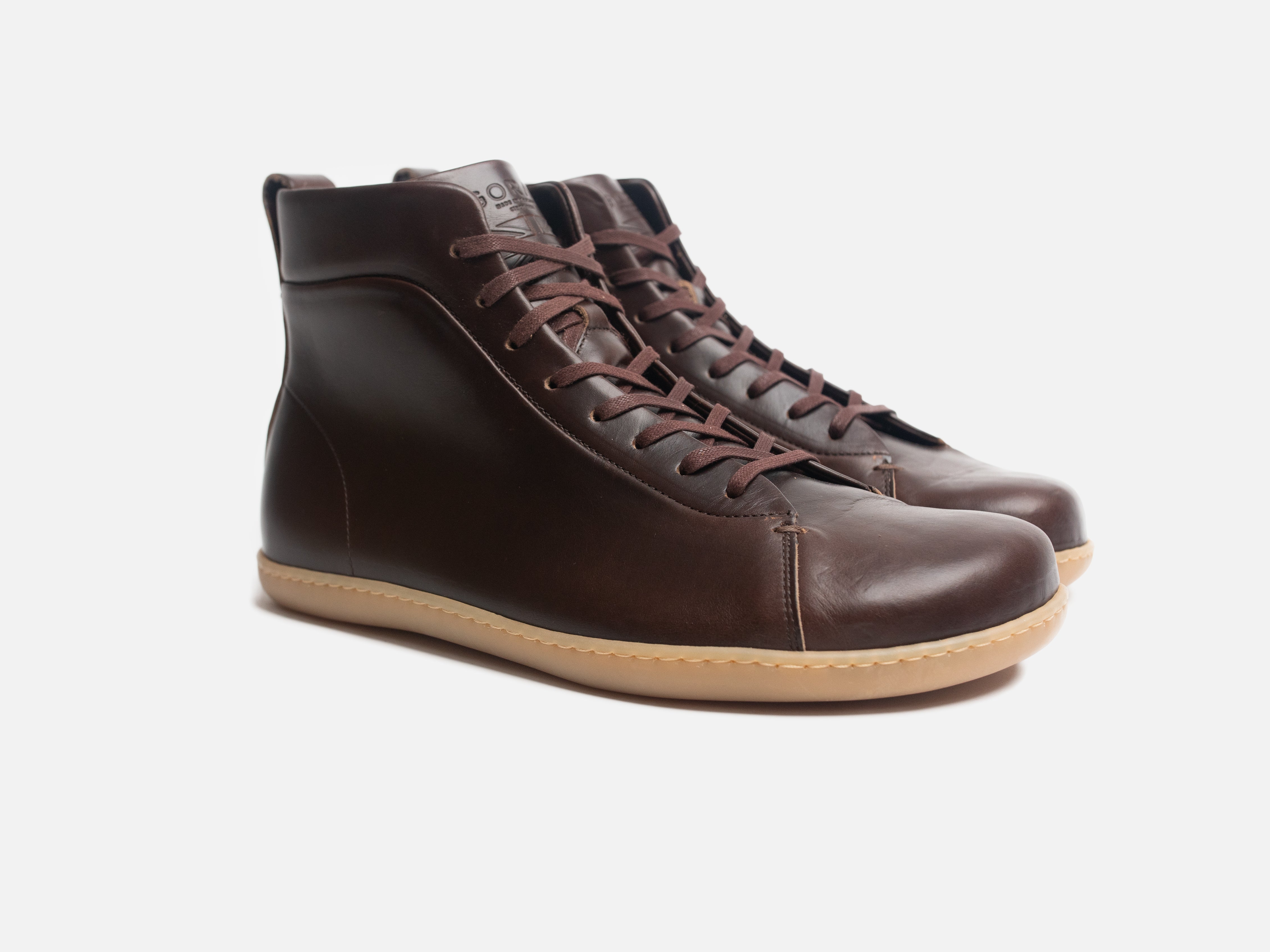 Rose Anvil X GORAL SMUGS Barefoot High Top Horween Dark Brown Leather Sneaker PRE-ORDER - GORAL