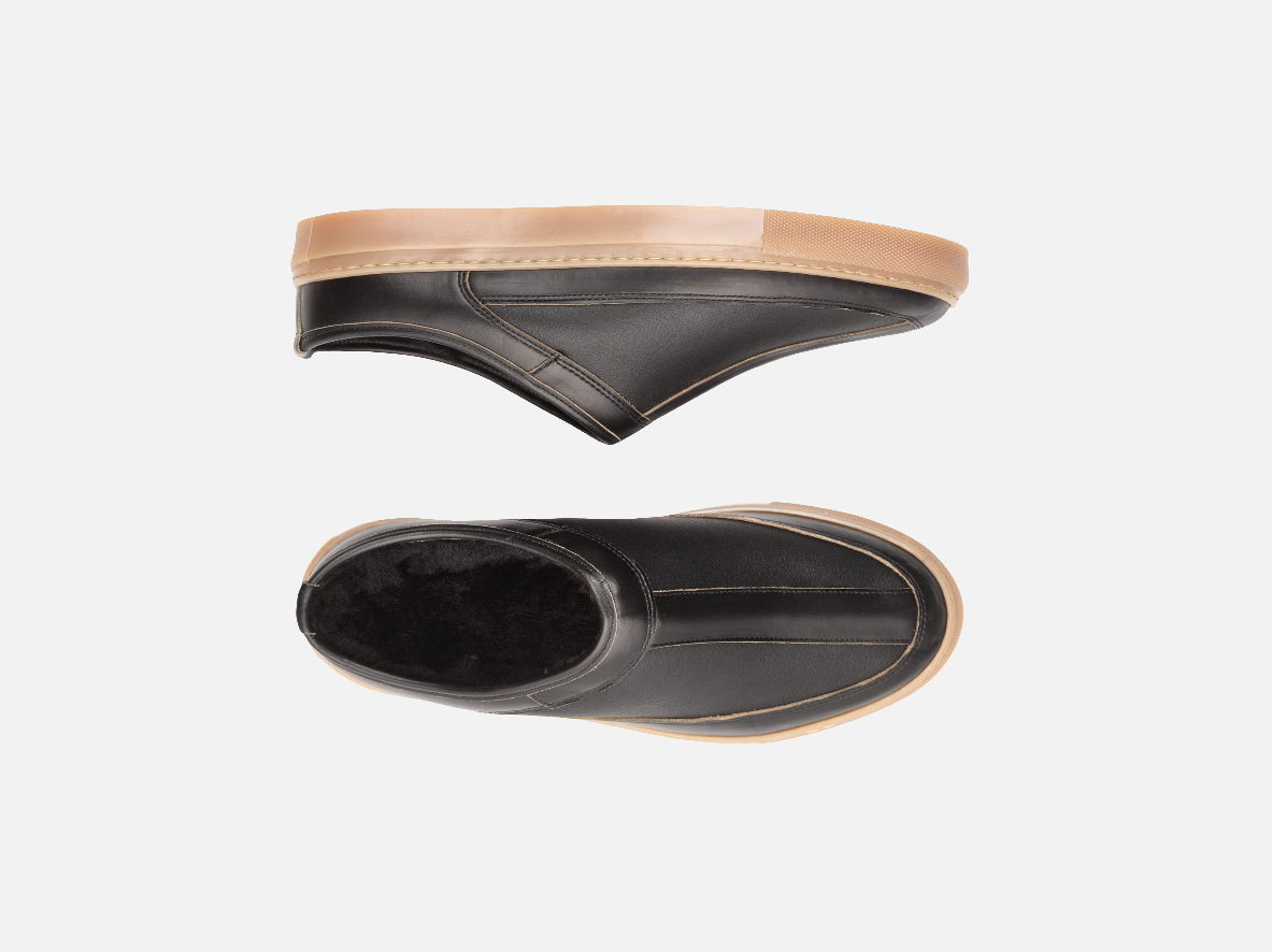 Rose Anvil x GORAL SLUGGS Slip On Shoes - Horween Black Leather PRE-ORDER - GORAL