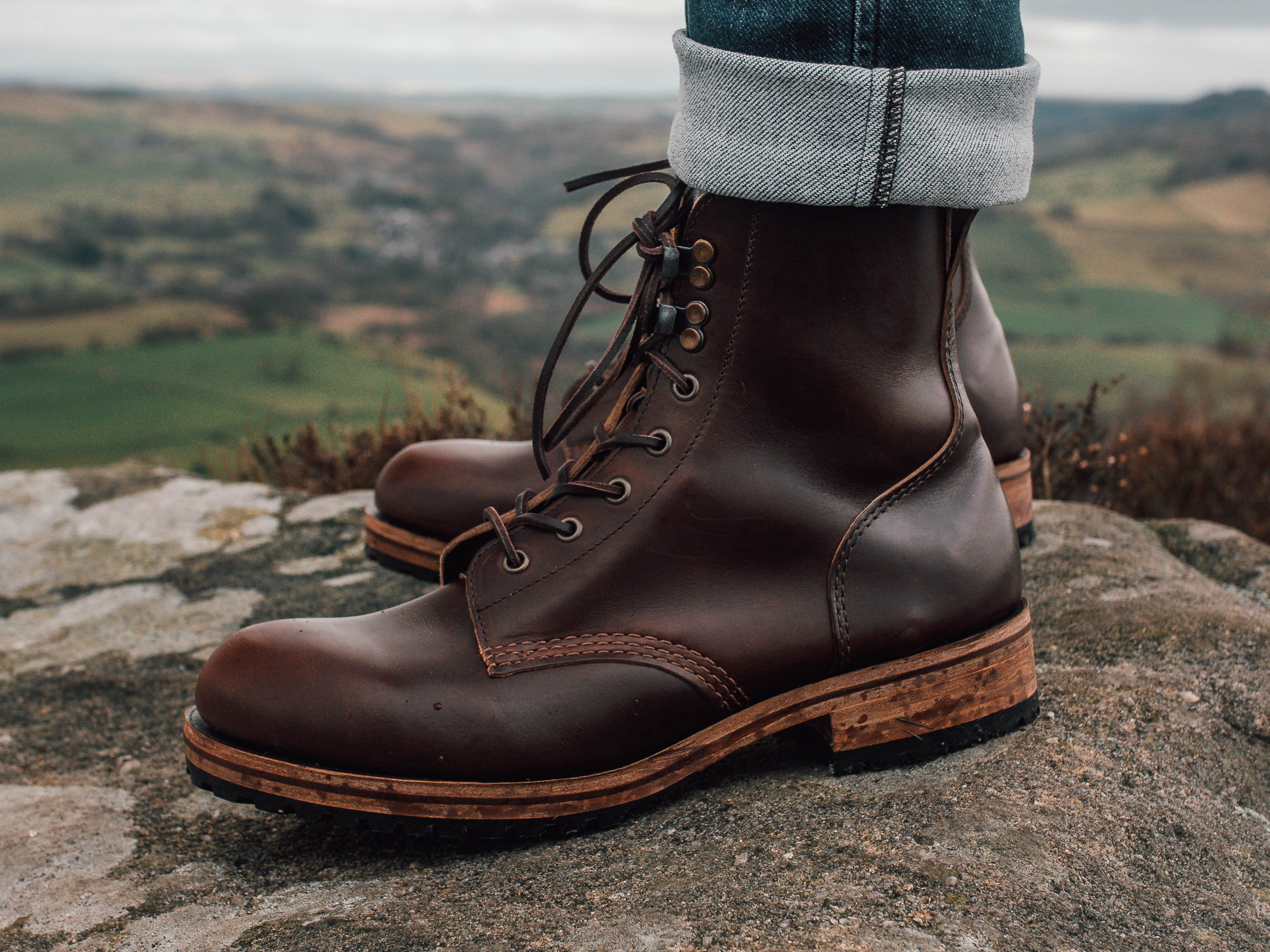 Buxton Brass Wire Construction Boot Horween Chromexcel Dark Brown PRE-ORDER - GORAL
