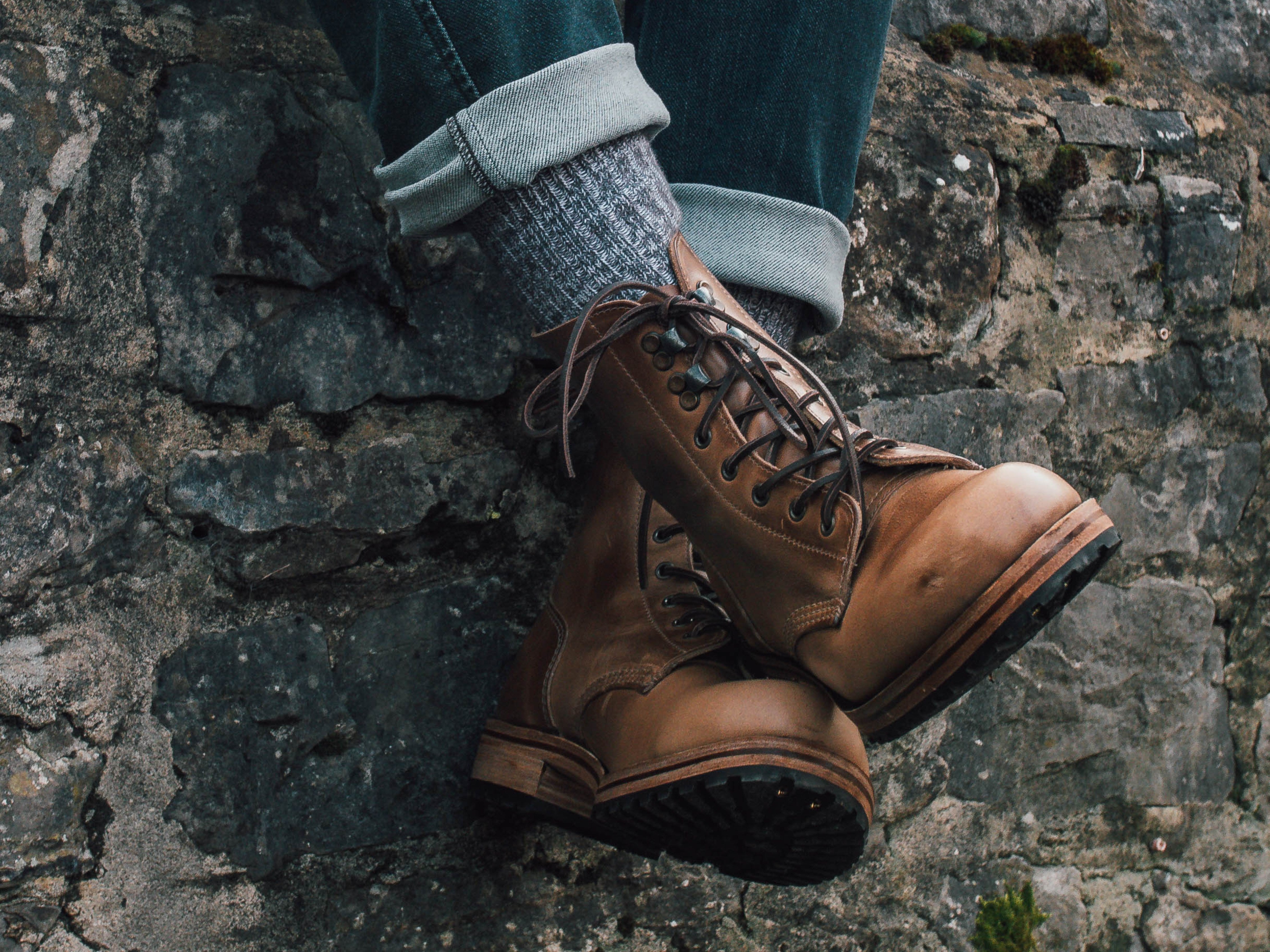 Buxton Brass Wire Construction Boot Horween Chromexcel Natural PRE-ORDER - GORAL