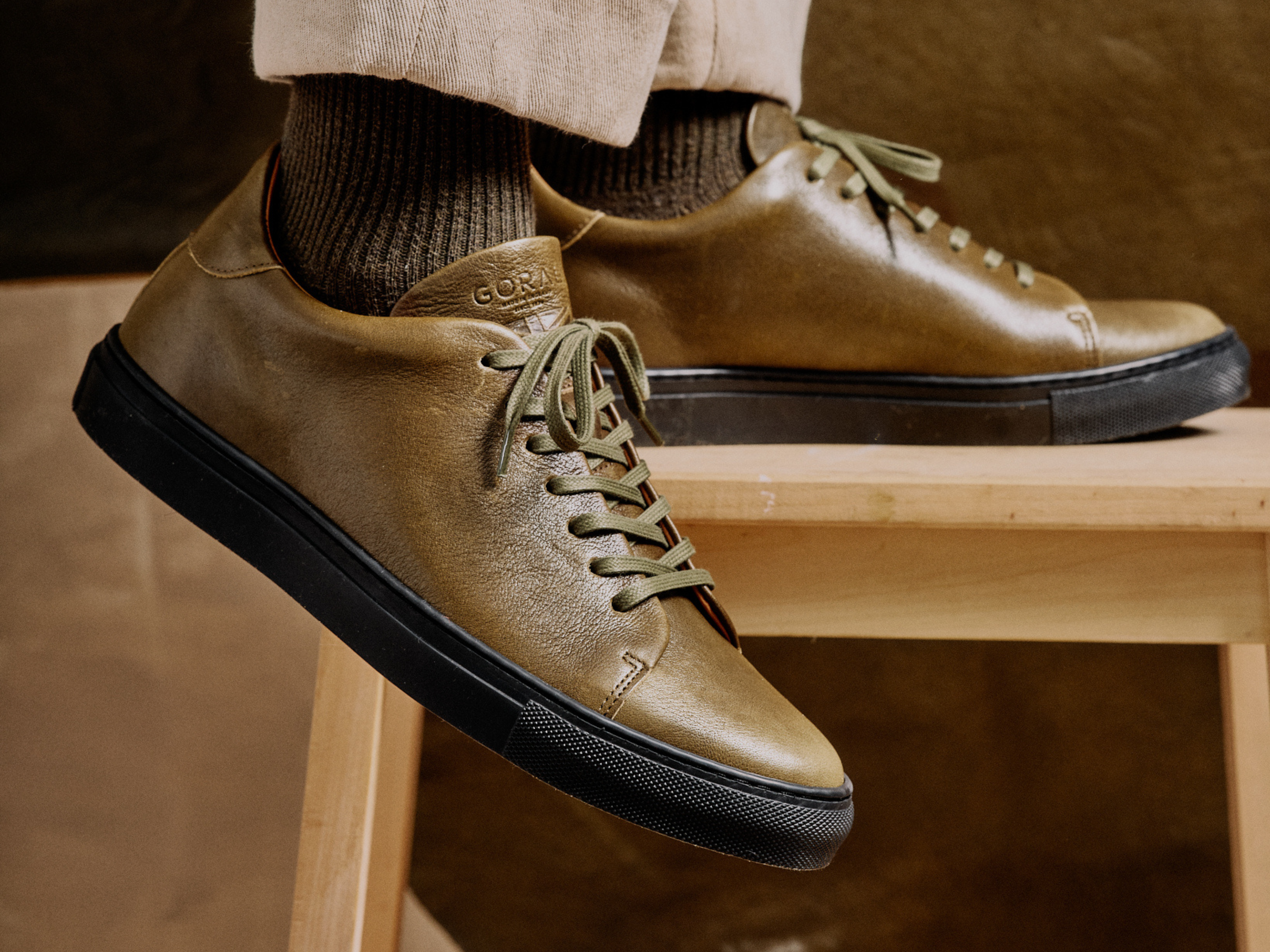 The Mellor II Sneaker - W Kogashi Green Leather - GORAL