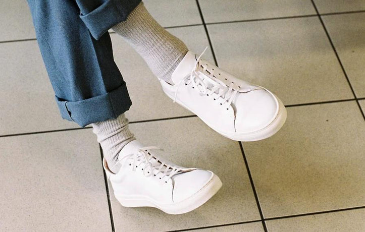 Leather and Suede Low Top Sneakers | Handmade by GORAL