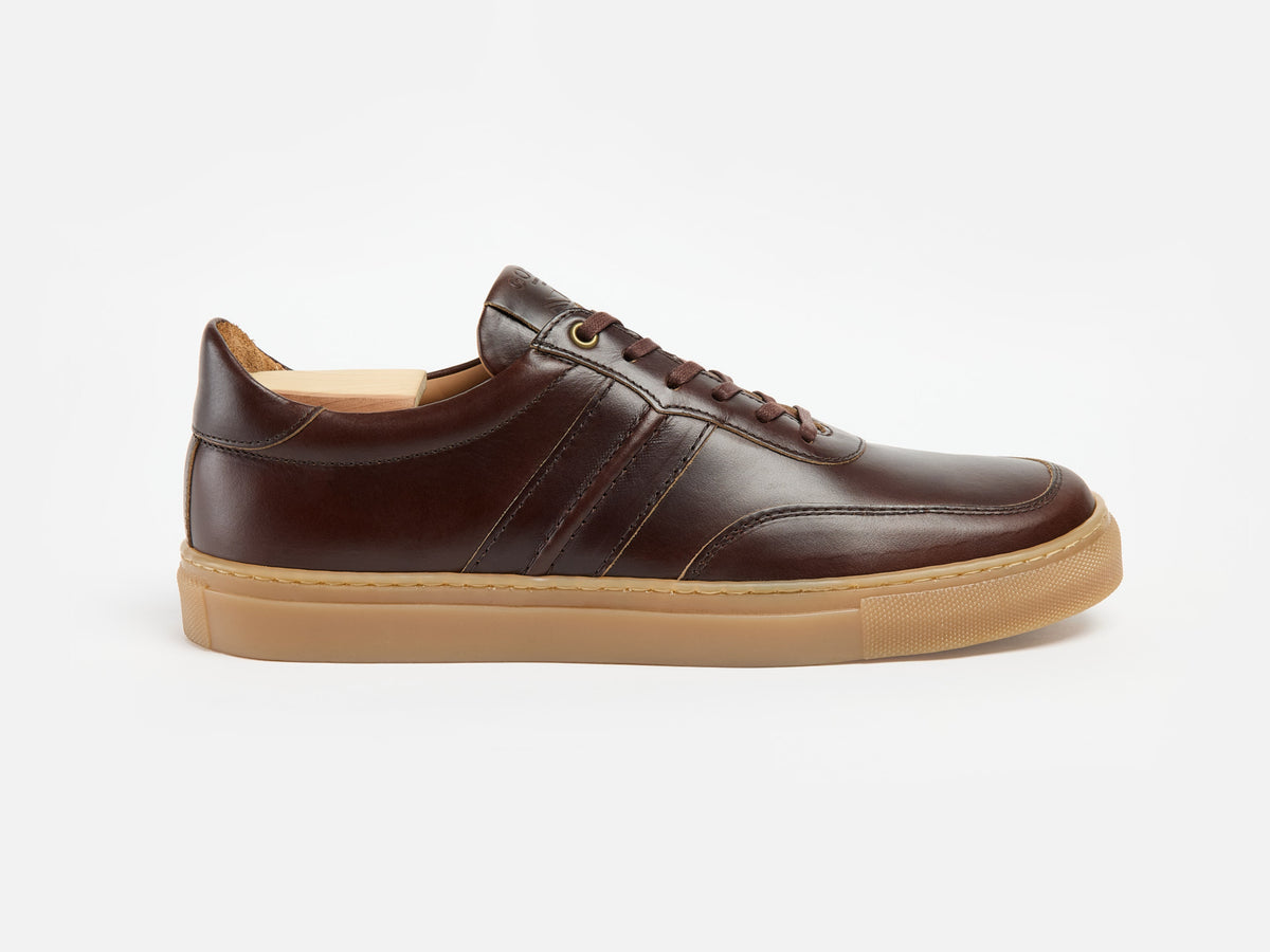 The Boulsover Low Top Sneakers - Horween Chromexcel Dark Brown Leather