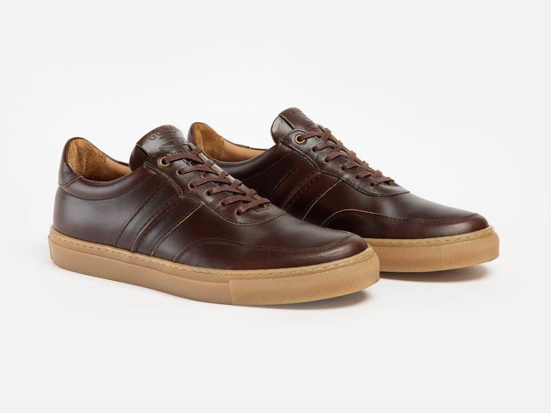 The Boulsover Low Top Sneakers - Horween Chromexcel Dark Brown Leather