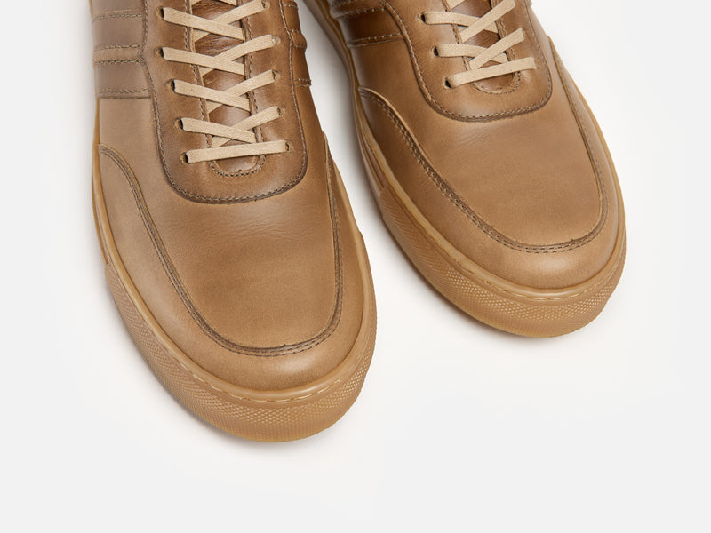 The Boulsover Low Top Sneakers - Horween Chromexcel Natural Brown Leather