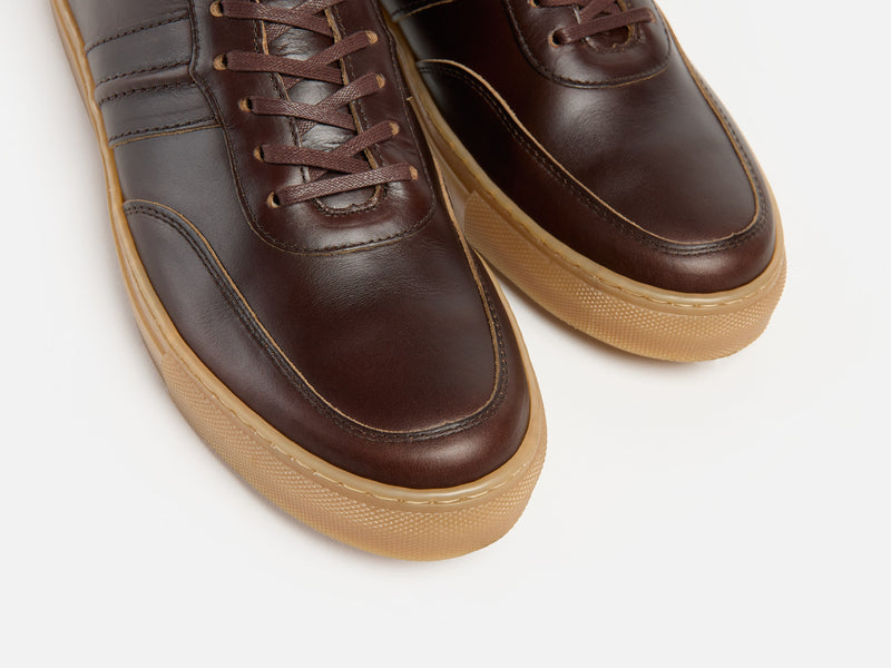 The Boulsover Low Top Sneakers - Horween Chromexcel Dark Brown Leather