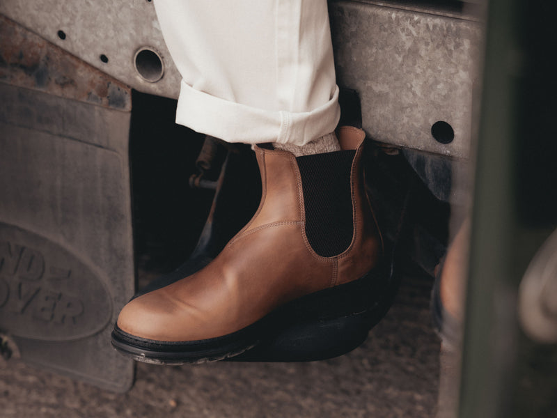 The Baslow Chelsea Boot - Horween Chromexcel Natural Leather