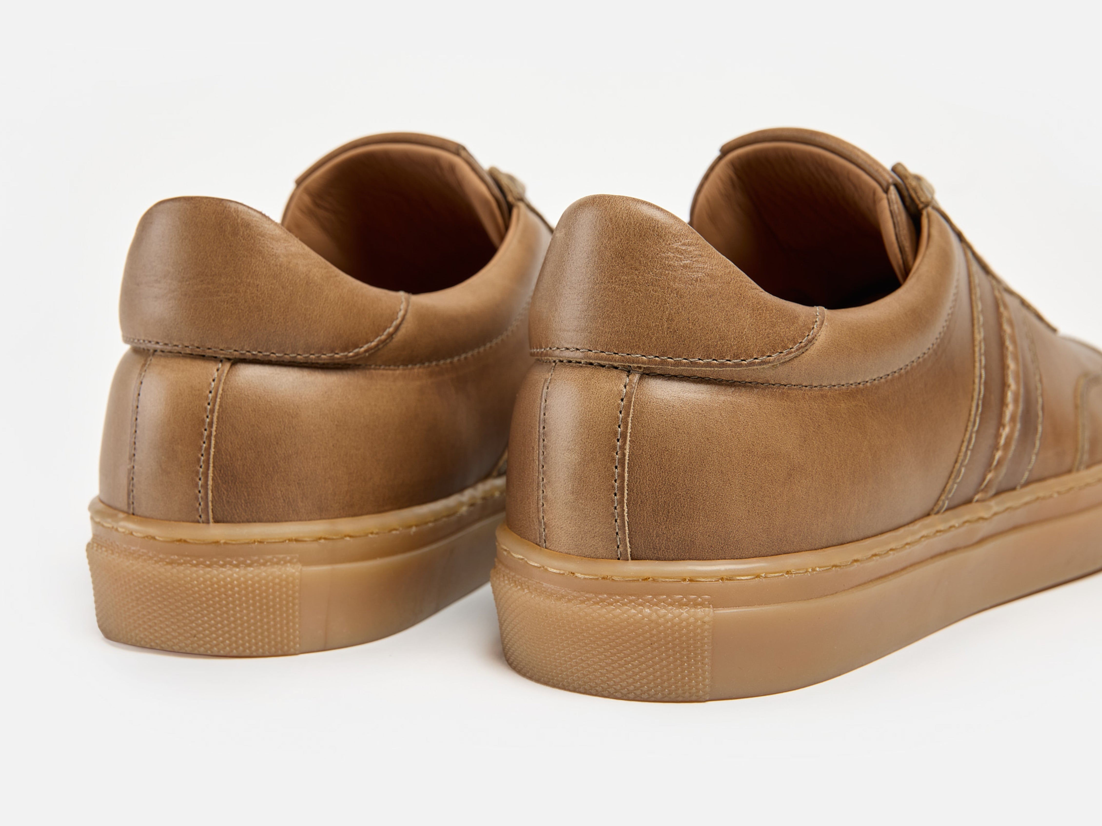 The Boulsover Low Top Sneakers - Horween Chromexcel Natural Brown Leather - GORAL 