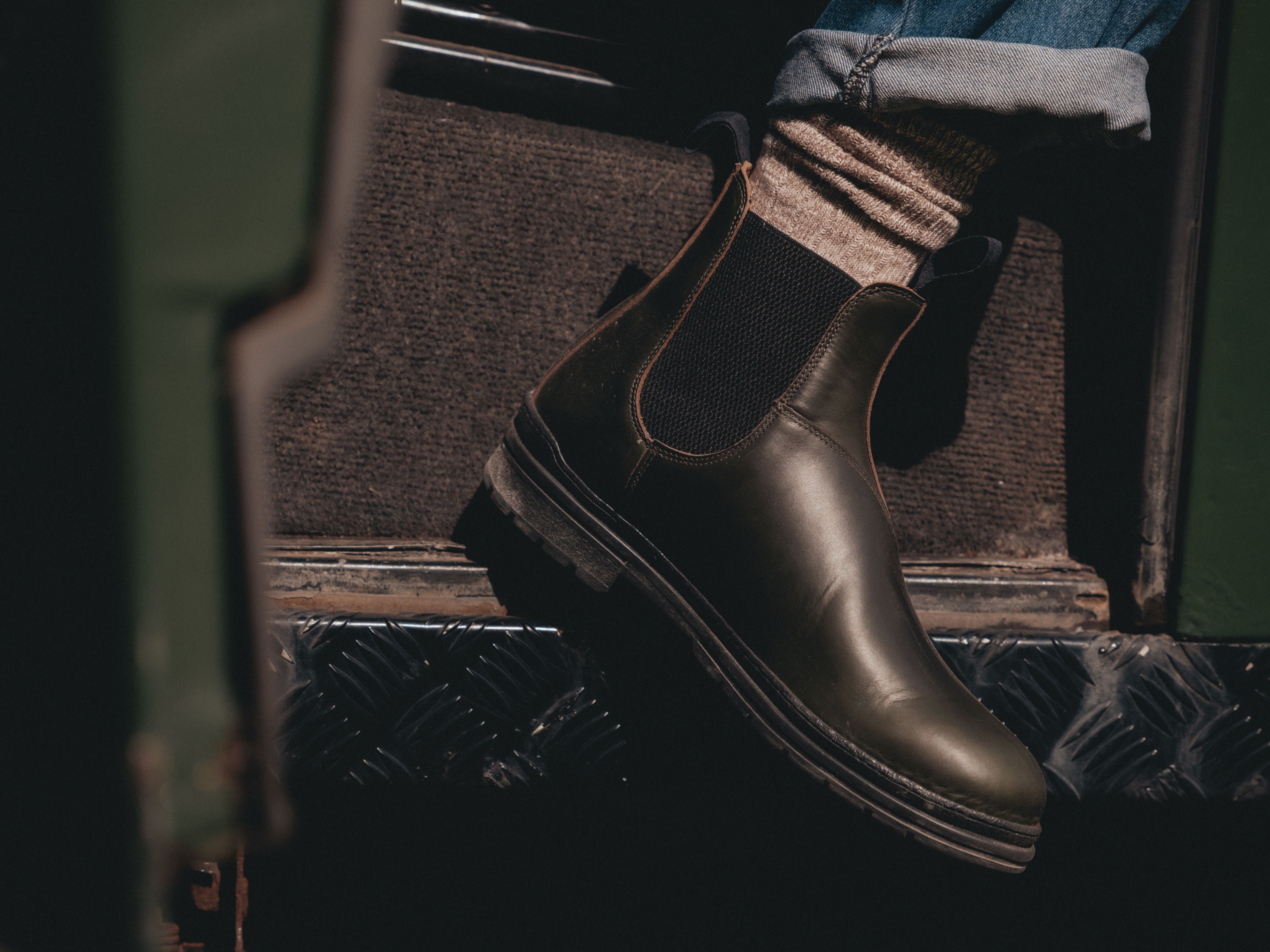 The Baslow Chelsea Boot - Horween Chromexcel Forest Green Leather - GORAL 