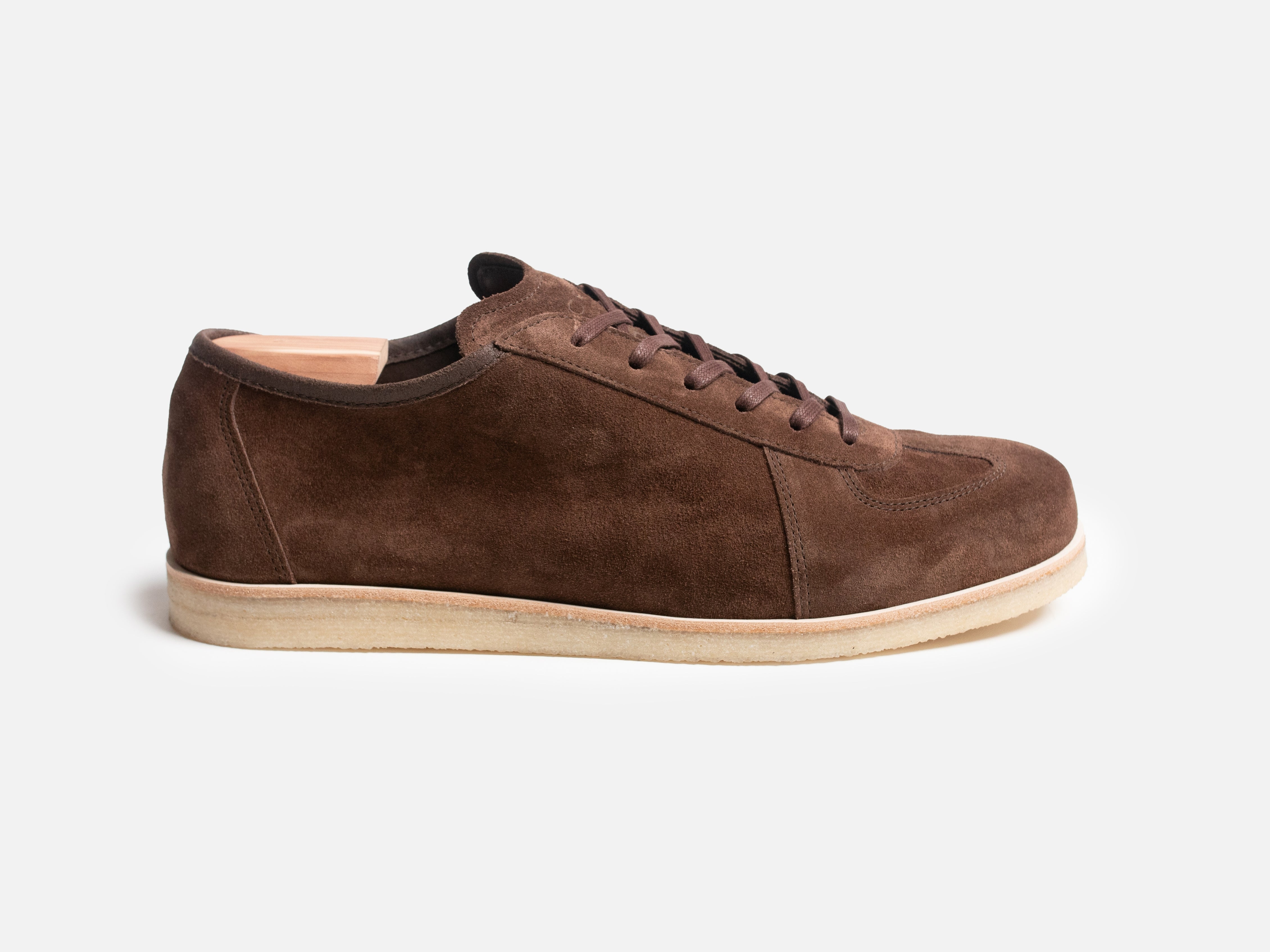 The Roma Crepe - Opera Go Rain Chestnut Leather Low Top GAT Sneaker - GORAL 