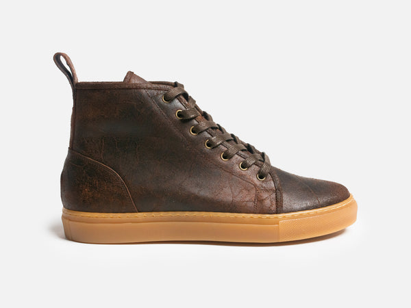 Rose Anvil X GORAL SMUGS High Top Sneaker 2.0 - Charles F Stead Crazy Cow Brown - GORAL 