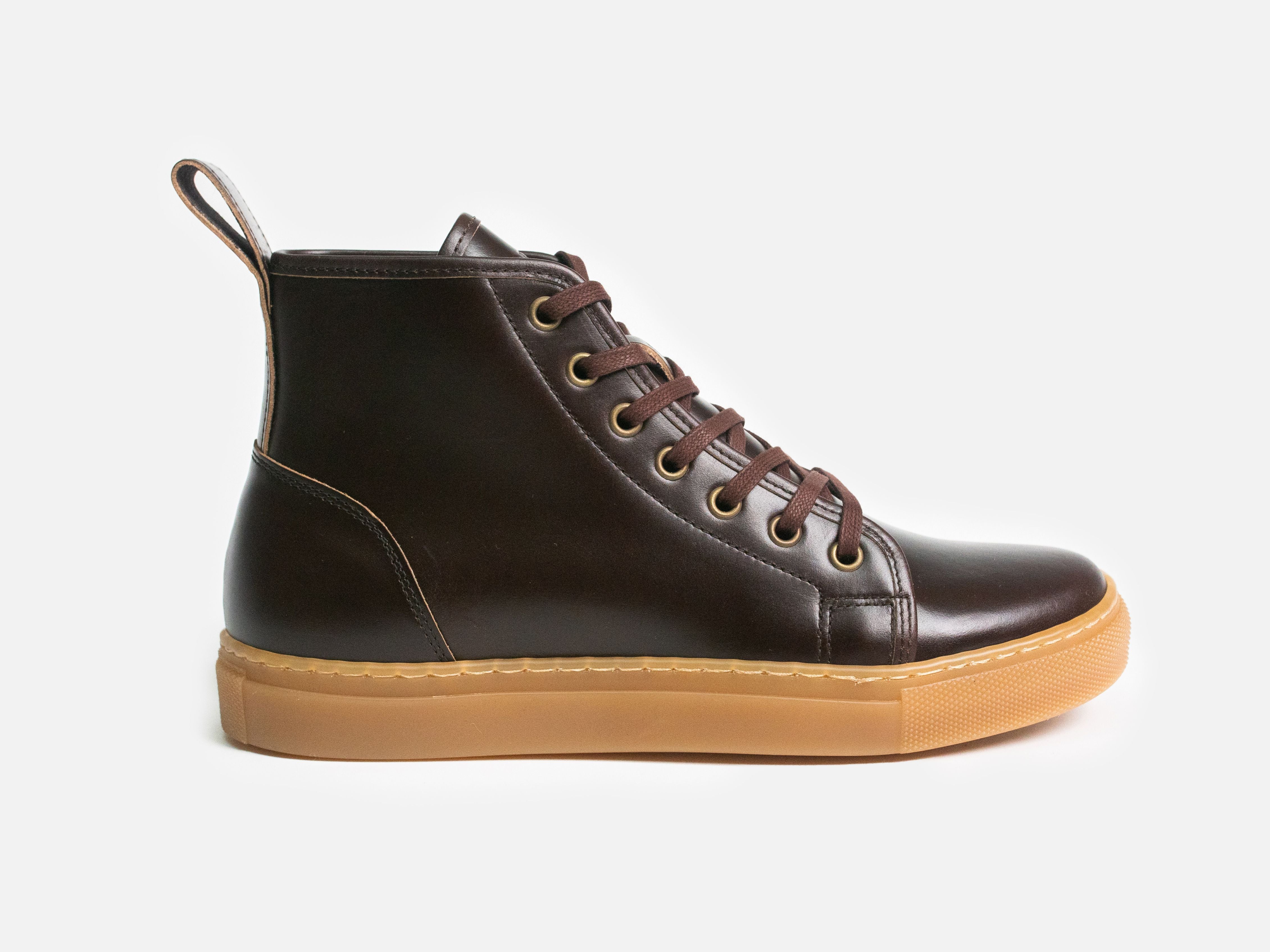 EYAM High Top Sneaker - Charles F Stead Beaumont Dark Brown (Womens) - GORAL 