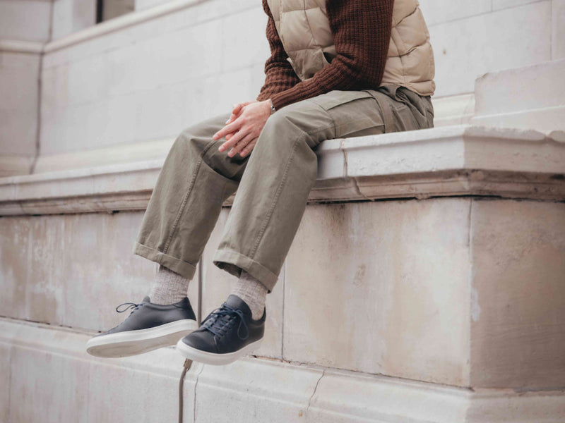 The Mellor II Sneaker - Mastrotto Adria Navy Leather - Ready To Ship